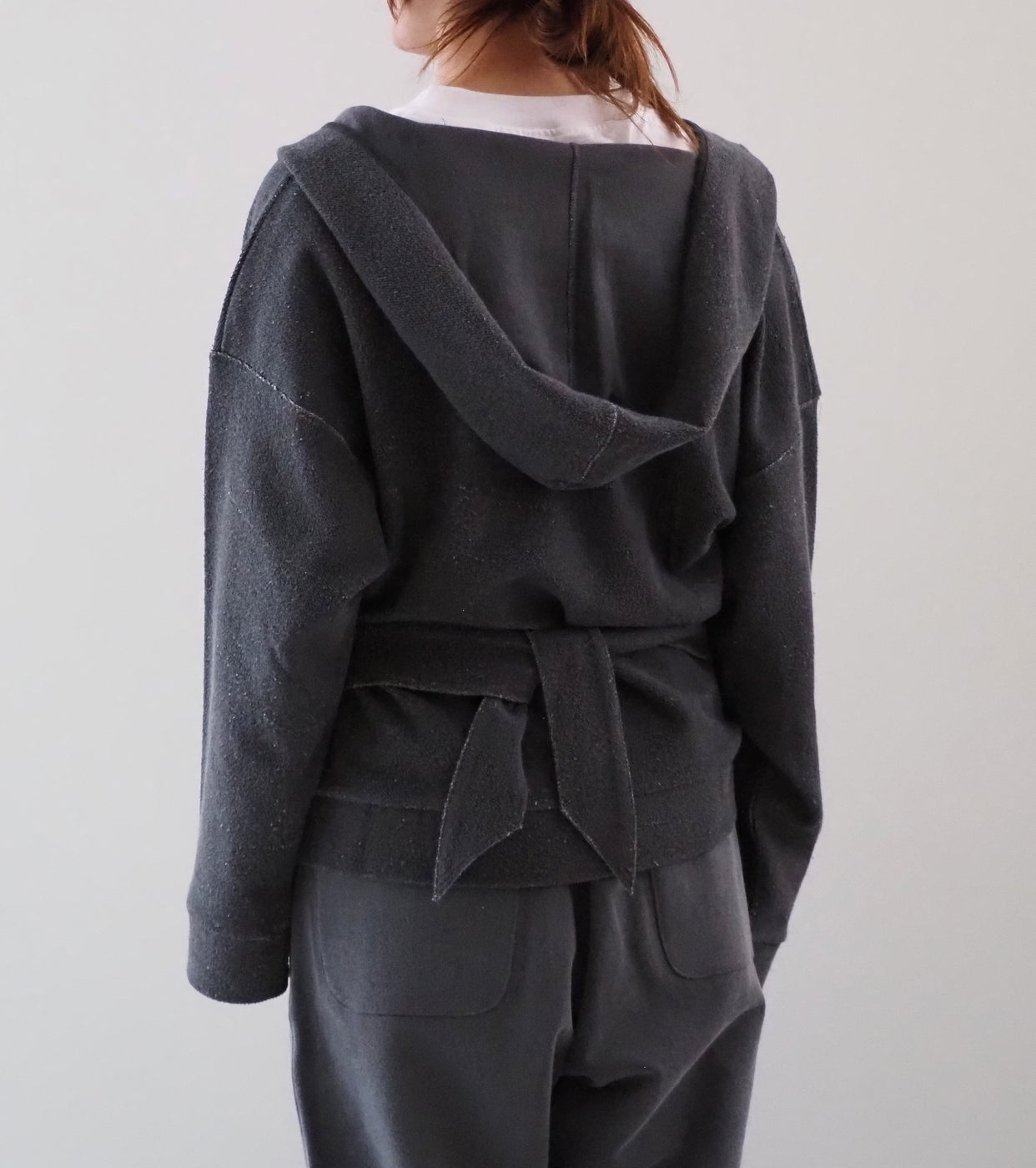 ALWEL Wrap Hoodie, Charcoal Grey