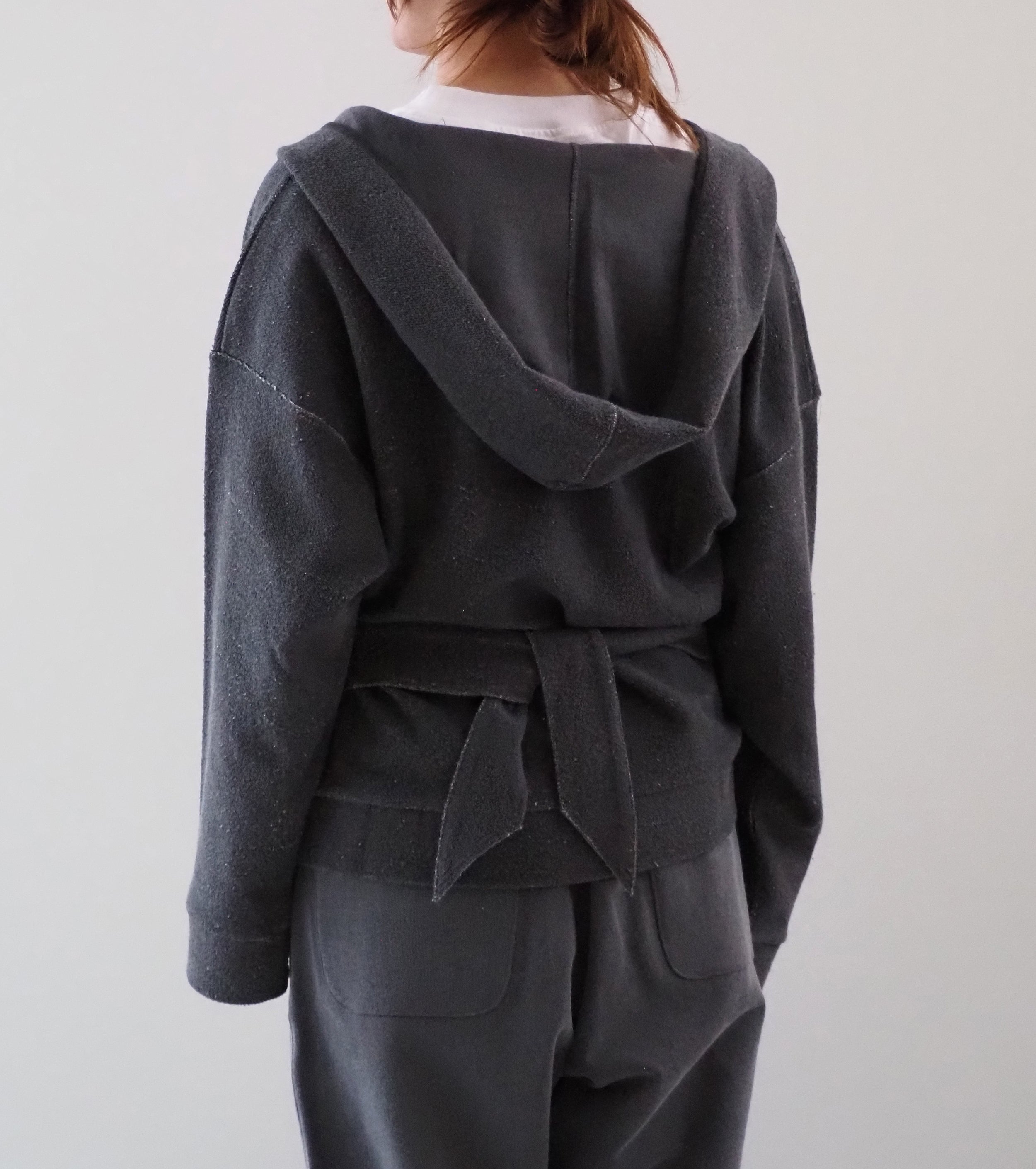 ALWEL Wrap Hoodie, Charcoal Grey