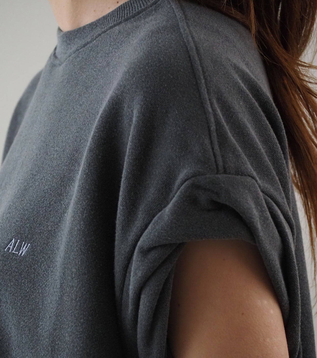 ALWEL Oversized Sleeveless Crew ,  Charcoal Gray