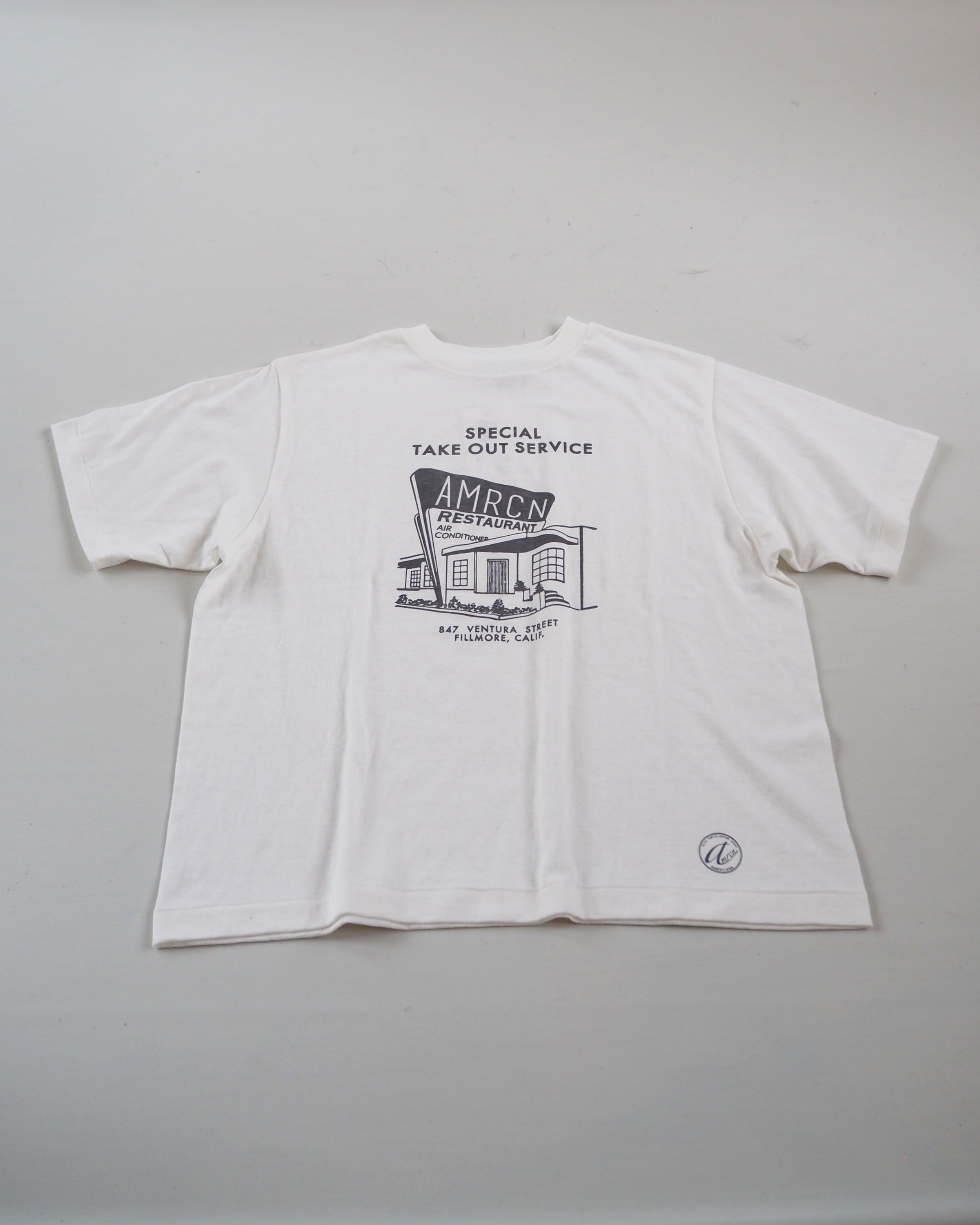 Souvenir Print Seamless Tee Shirt, Off White