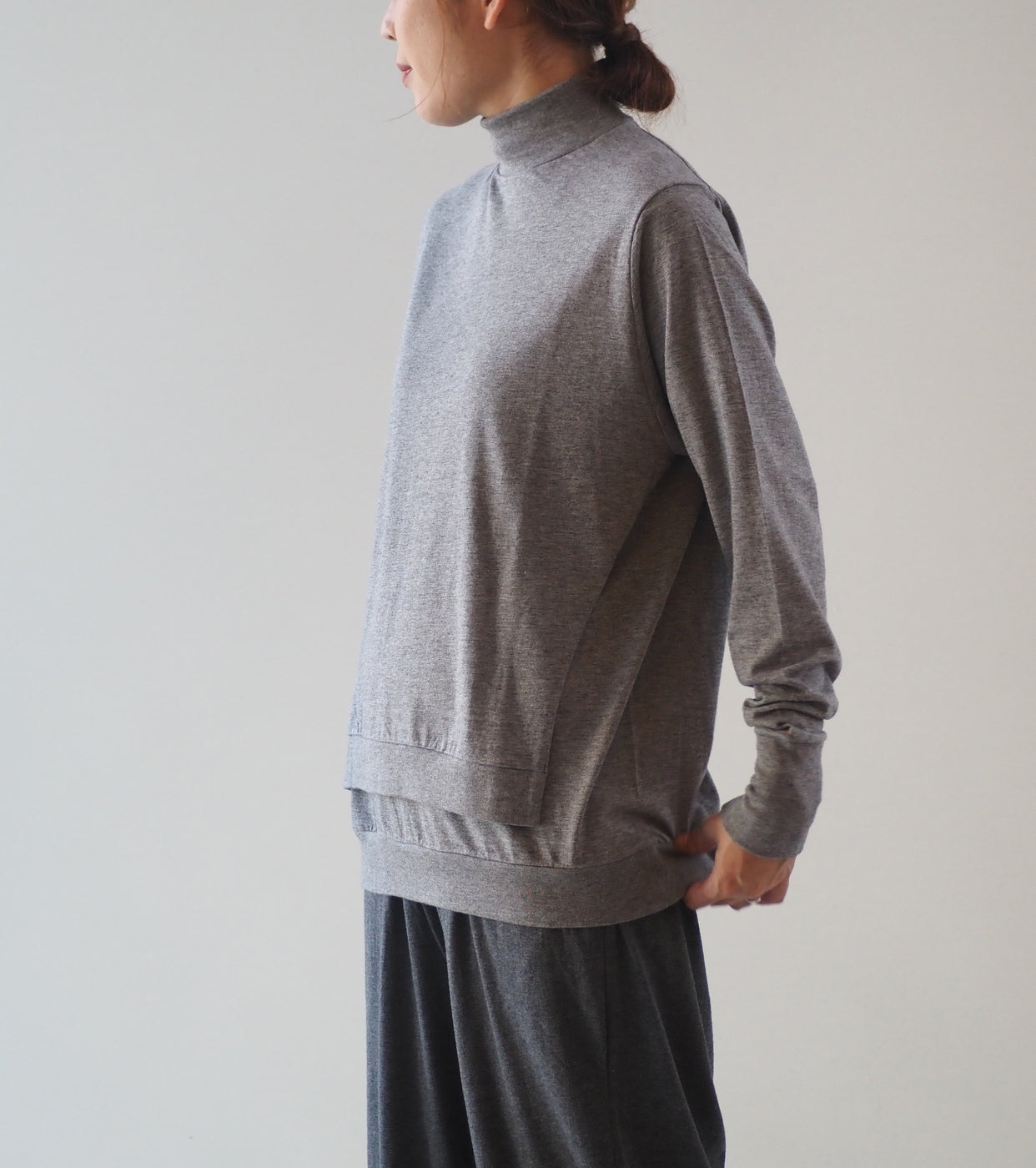 ALWEL  DOUBLE FRONT TOPS, Top Gray