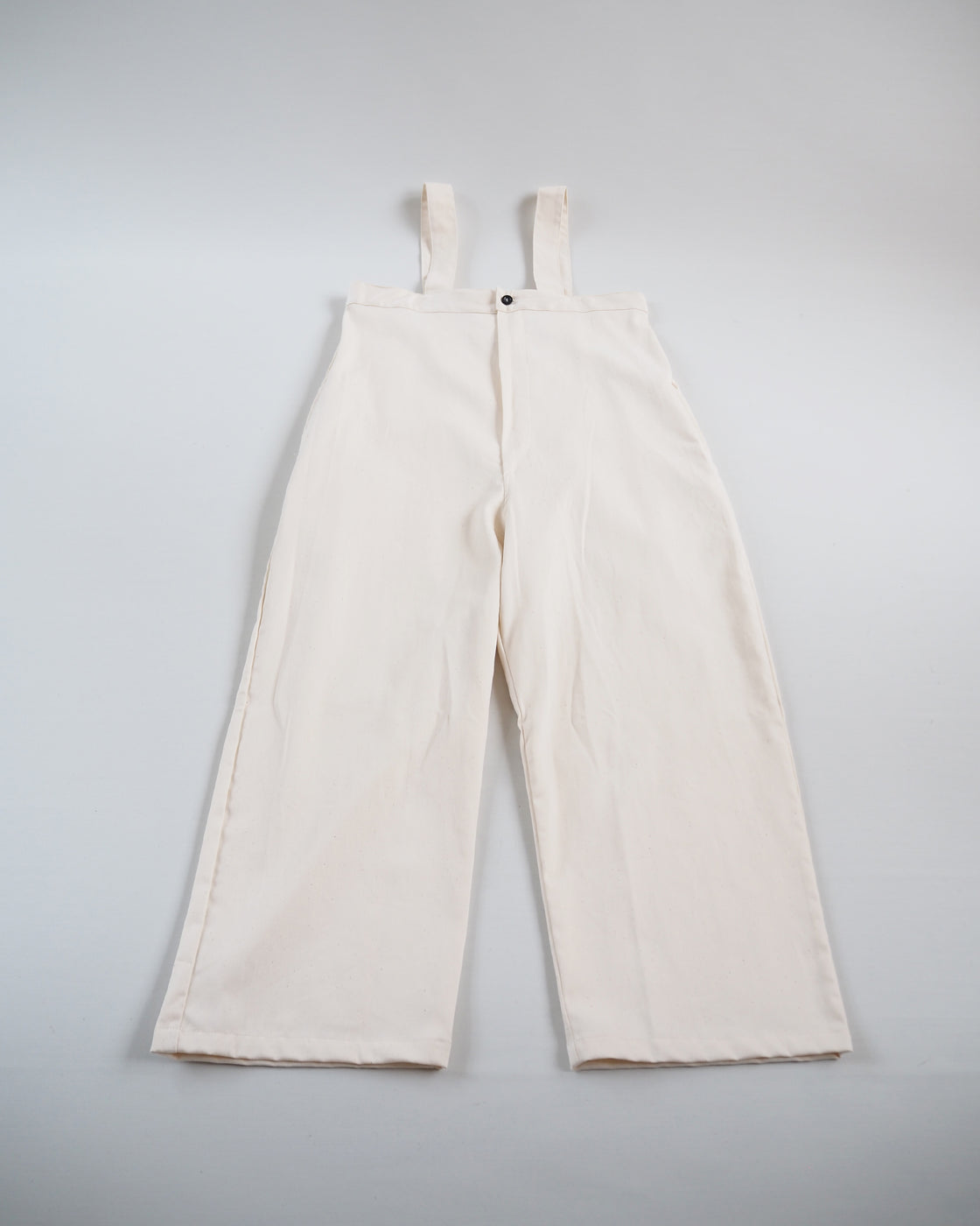 High Rise Brace Trousers,Natural