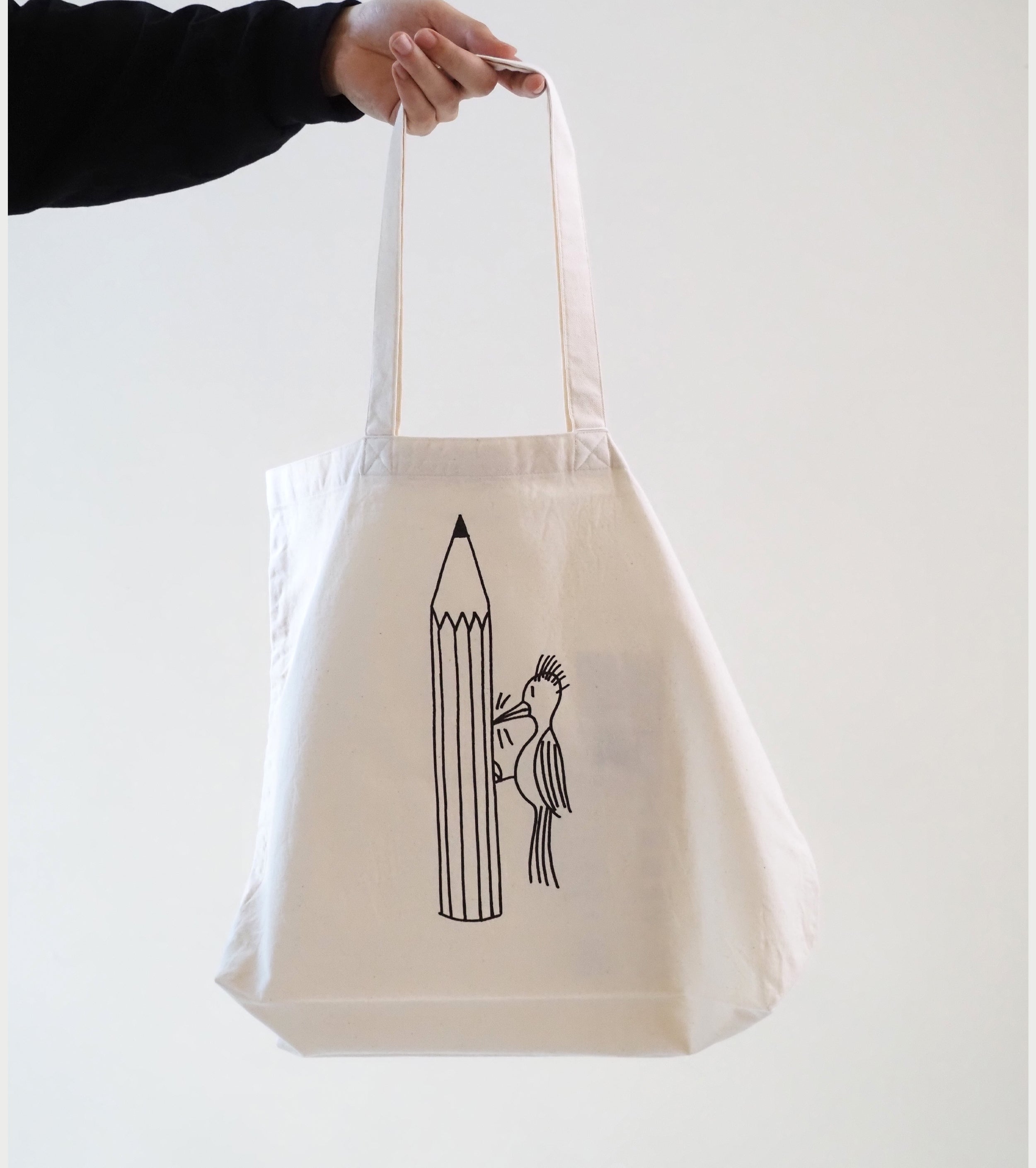 YAECA Printed Bag M (PENCIL) , Natural