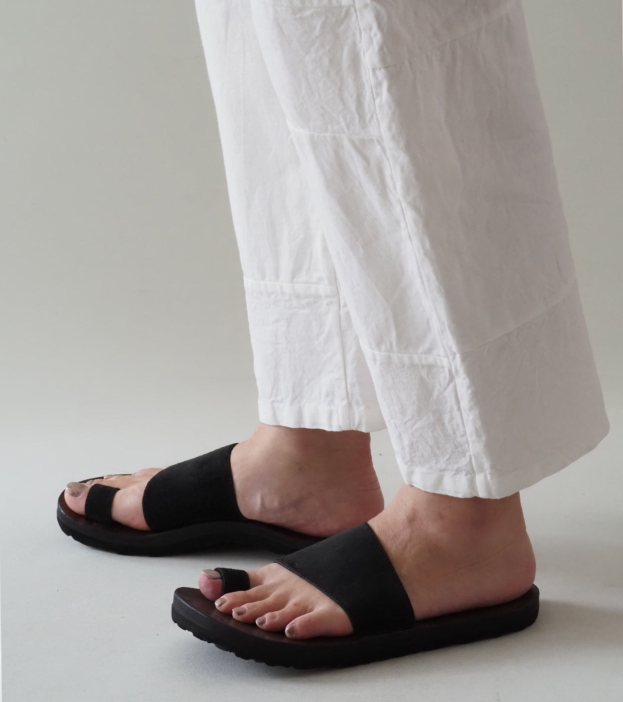 YAECA CANVAS DESIGN Patchwork Drawcord Pants , White