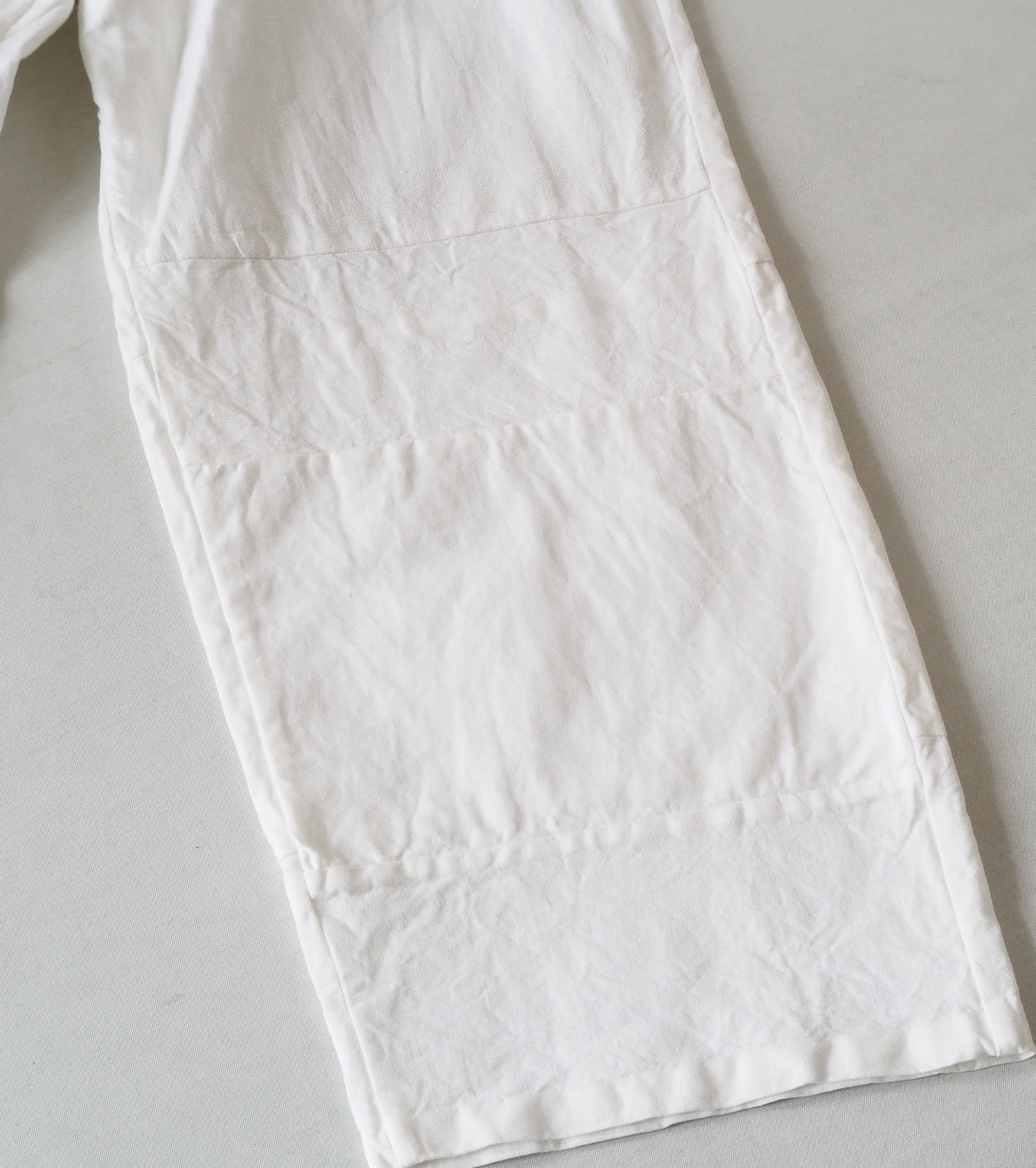 YAECA CANVAS DESIGN パッチ ワーク ドローコード パンツ , White