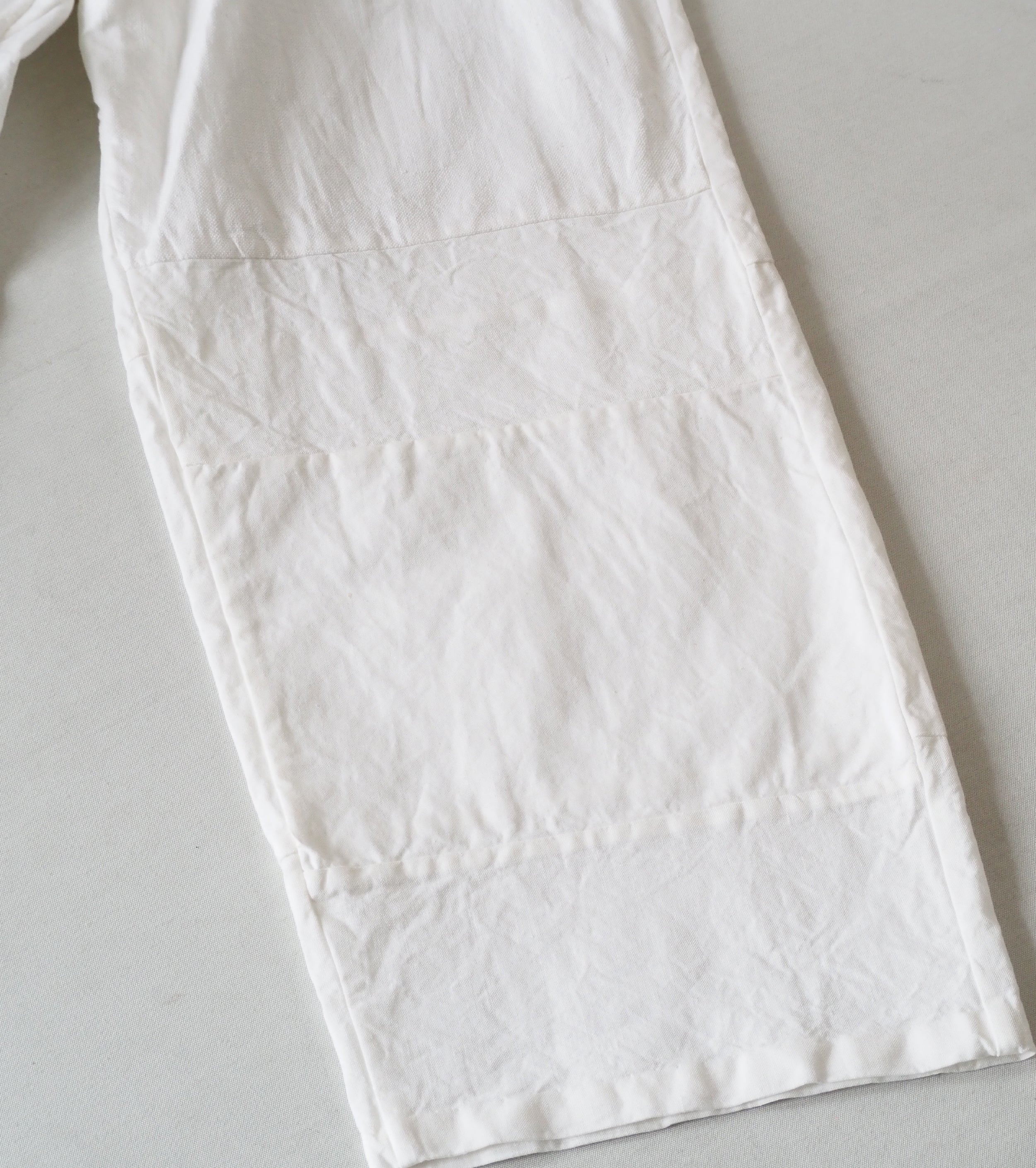 YAECA CANVAS DESIGN パッチ ワーク ドローコード パンツ , White
