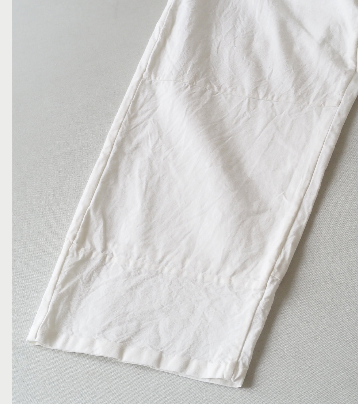 YAECA CANVAS DESIGN パッチ ワーク ドローコード パンツ , White