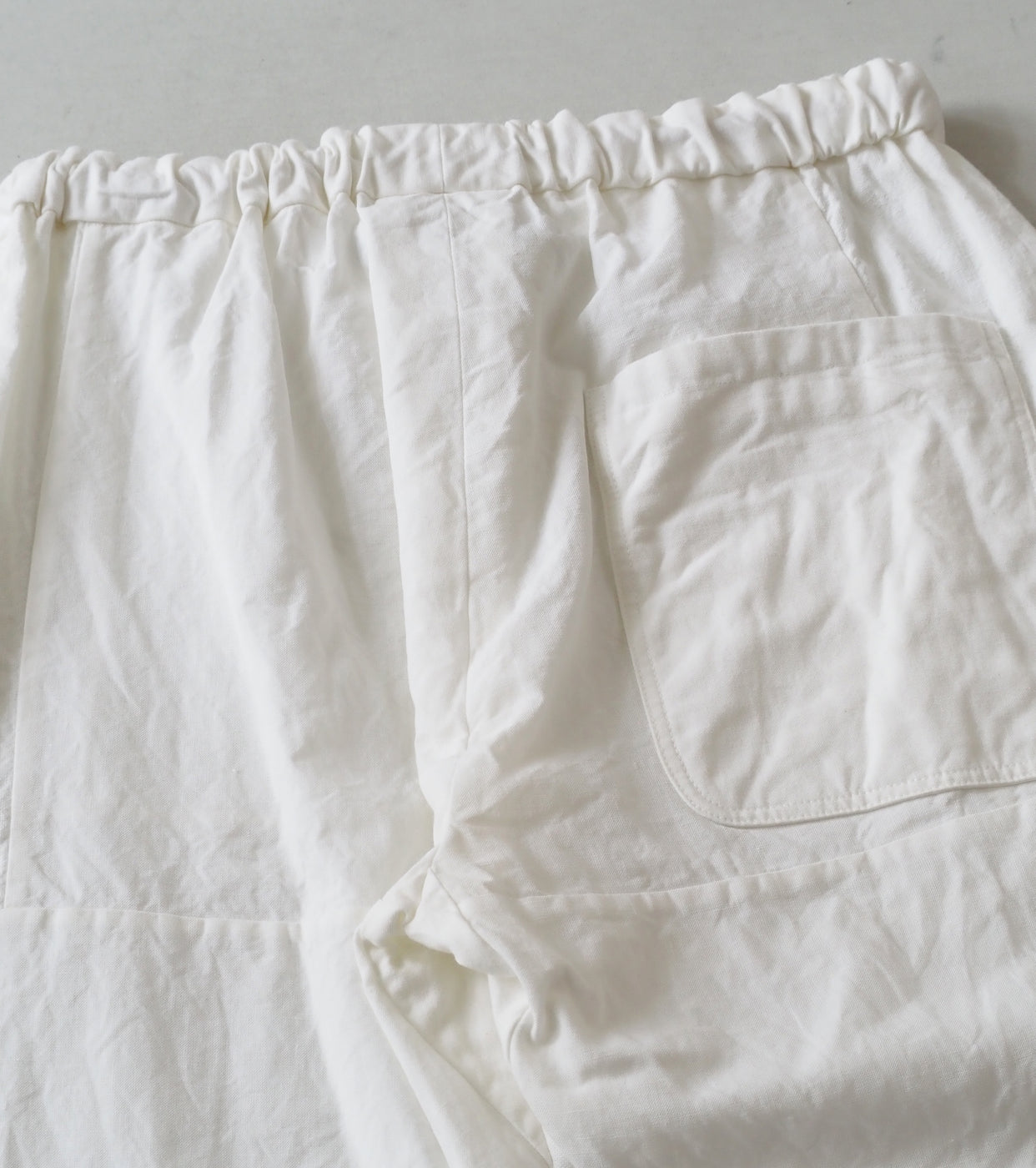 YAECA CANVAS DESIGN パッチ ワーク ドローコード パンツ , White