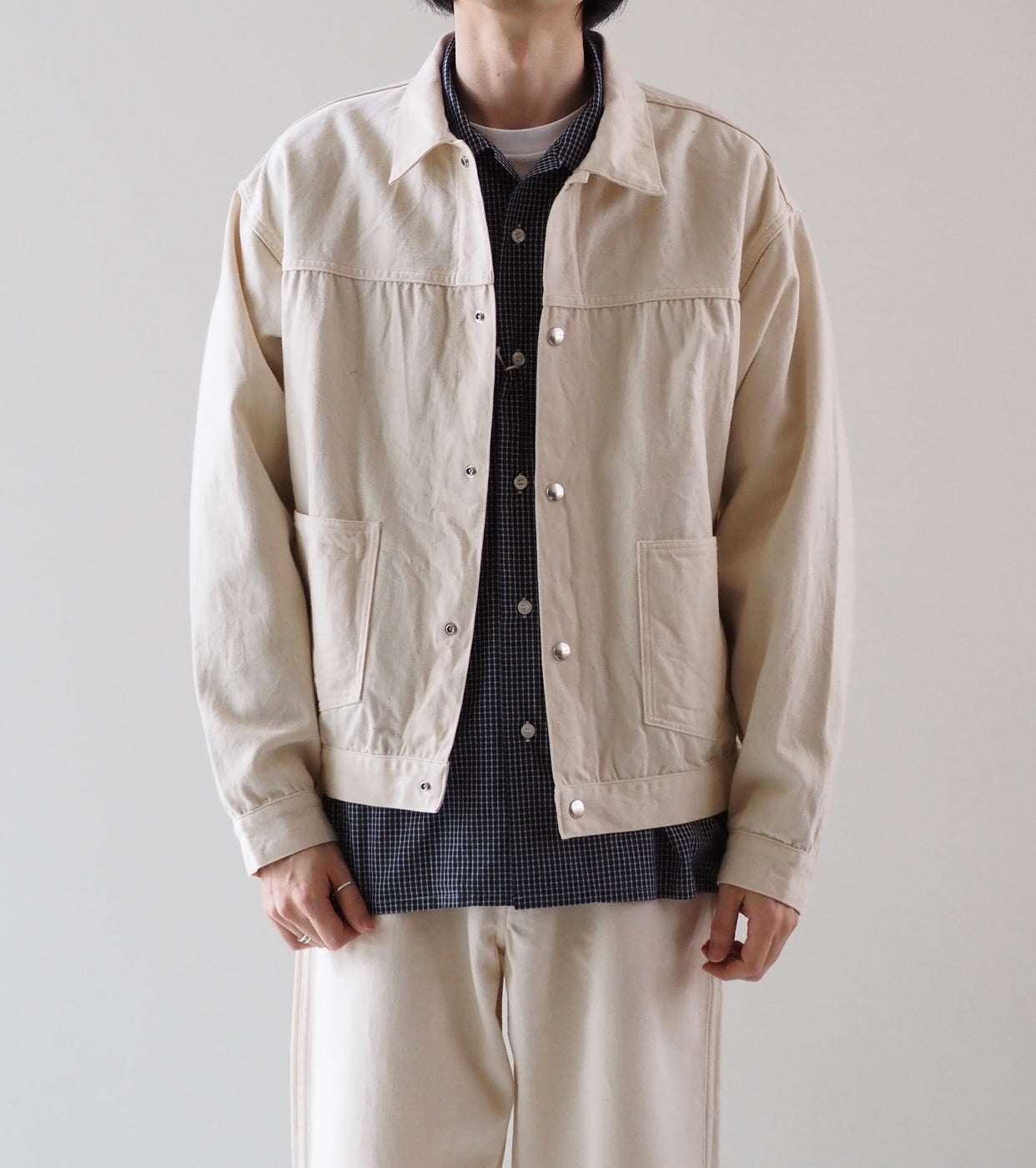 BAUTH バウス サテン ブルゾン , Ecru