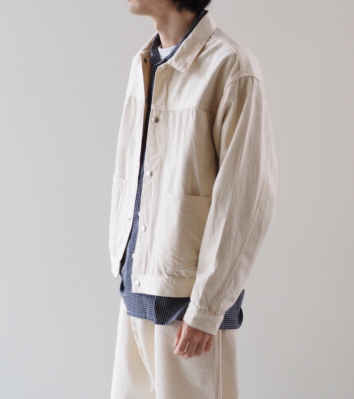 BAUTH バウス サテン ブルゾン , Ecru