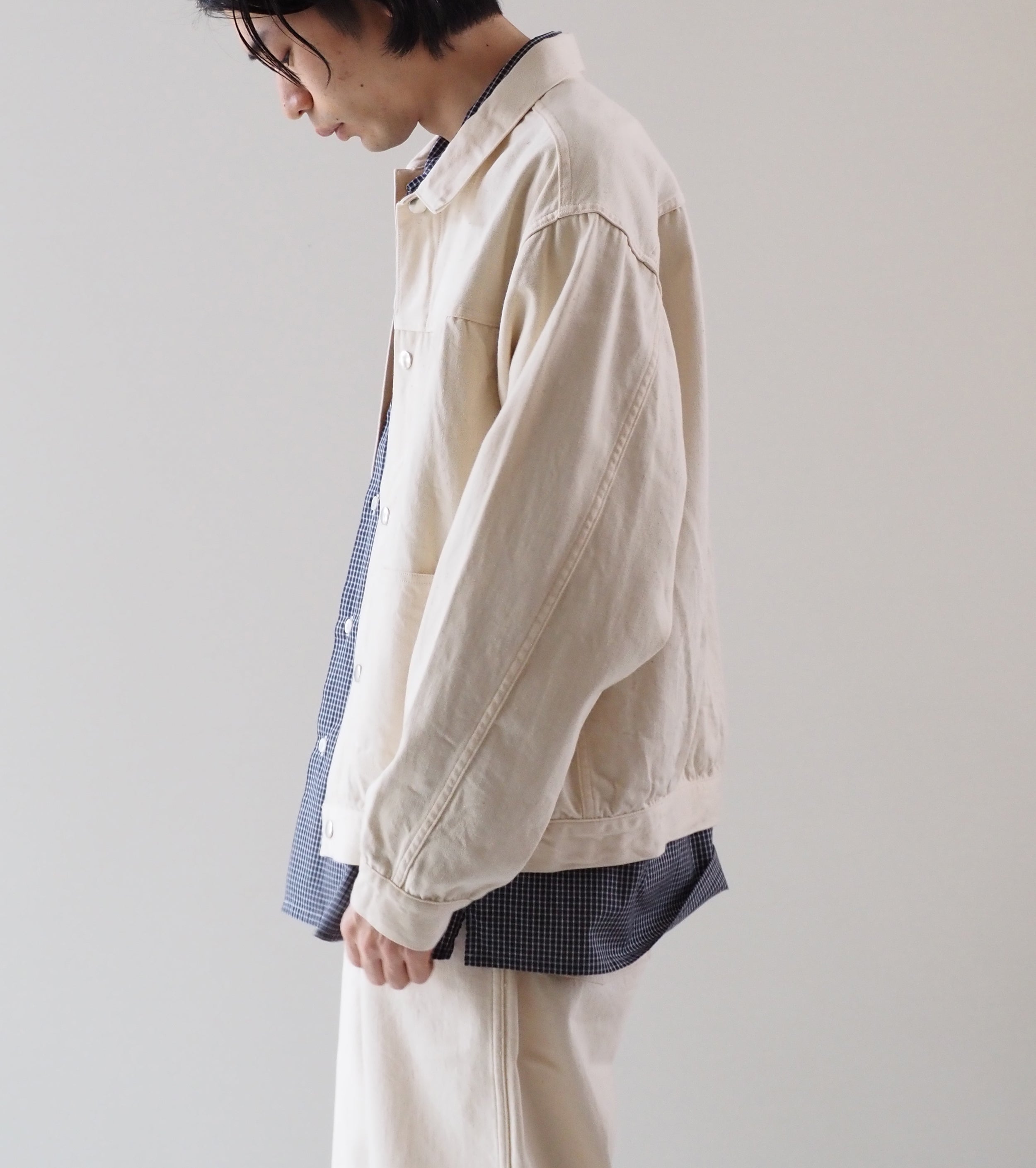 BAUTH バウス サテン ブルゾン , Ecru