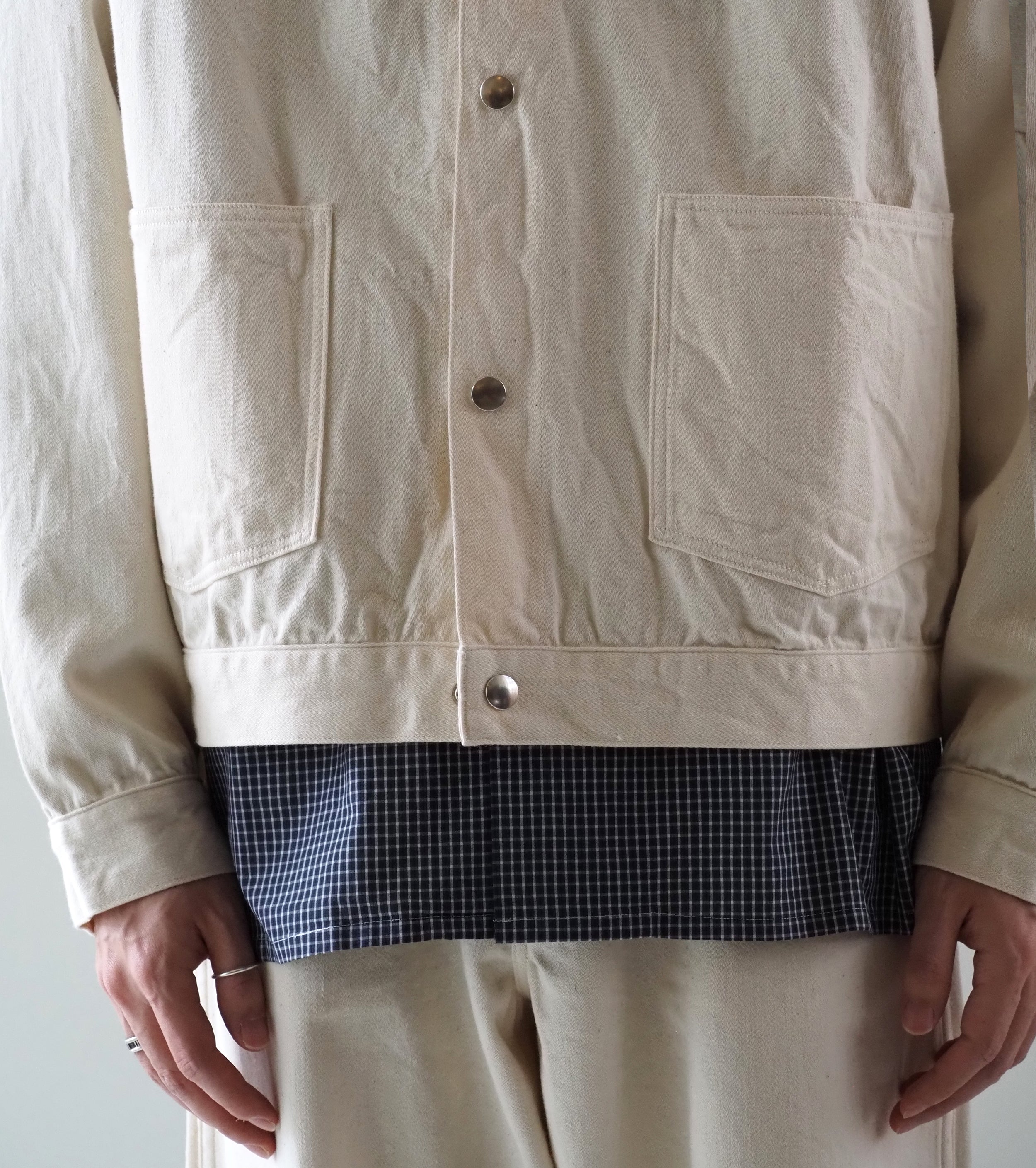 BAUTH バウス サテン ブルゾン , Ecru