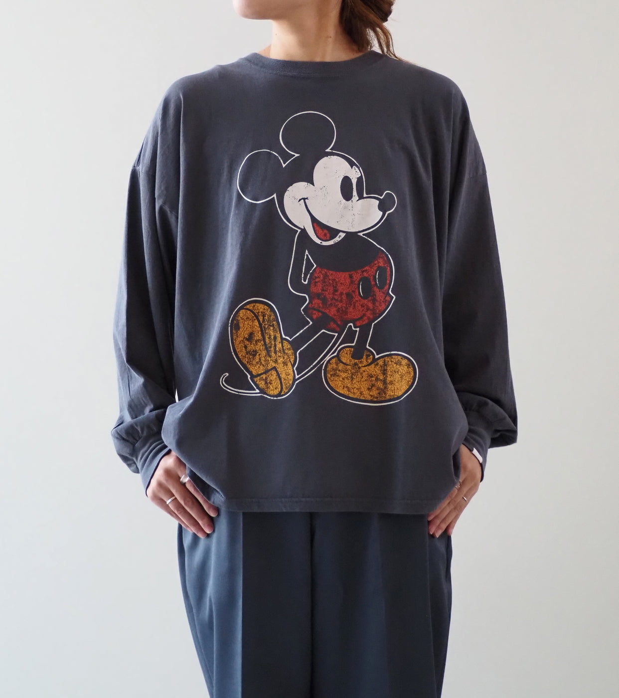 Oblada ミッキー ロングティー, F.Black