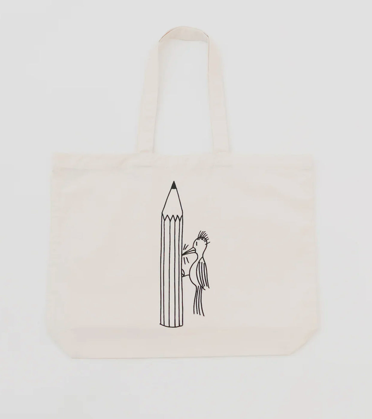 YAECA プリントバッグ M (PENCIL) , Natural