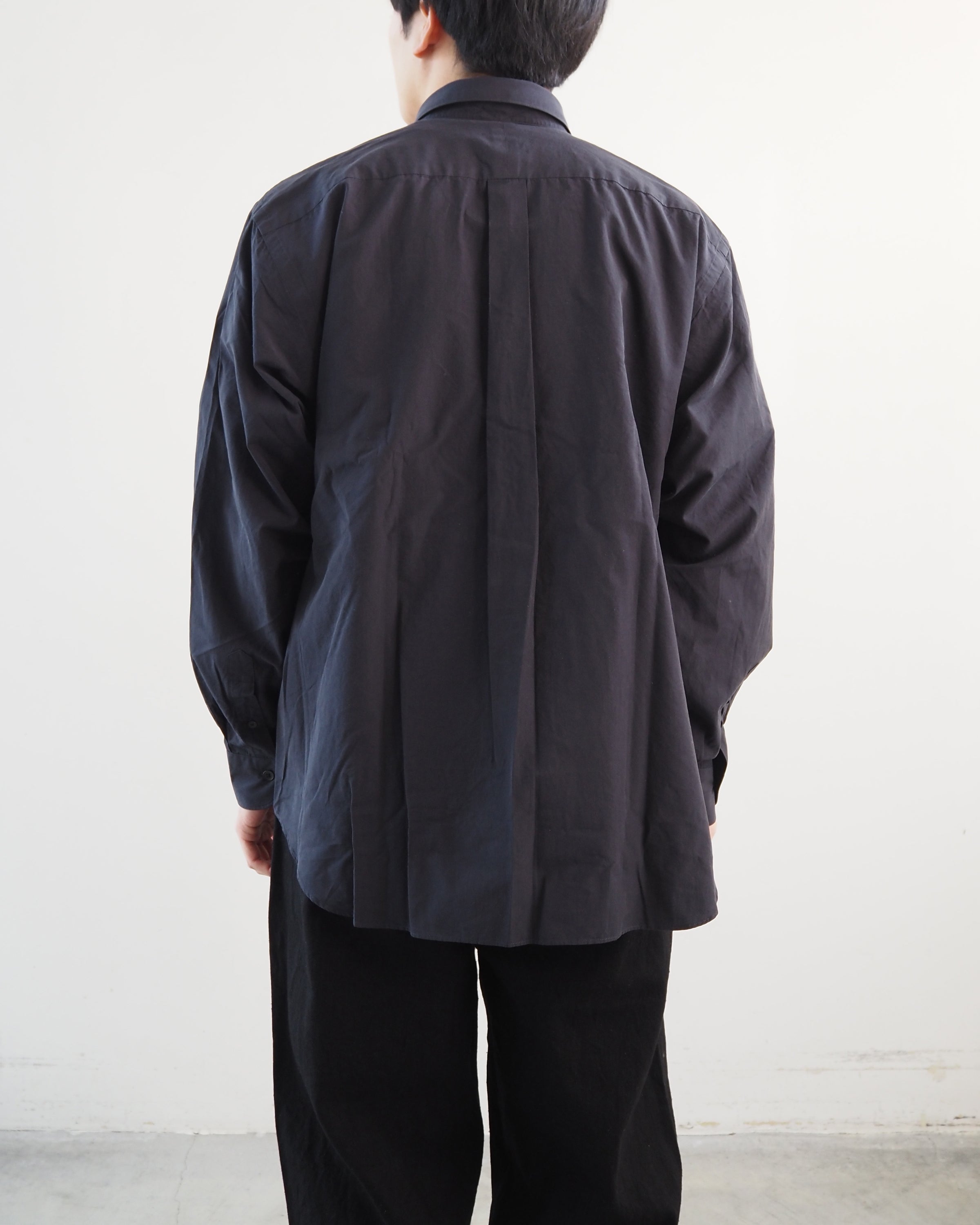 COMOLI 19ss コモリシャツ サイズ1 ブラック - シャツ