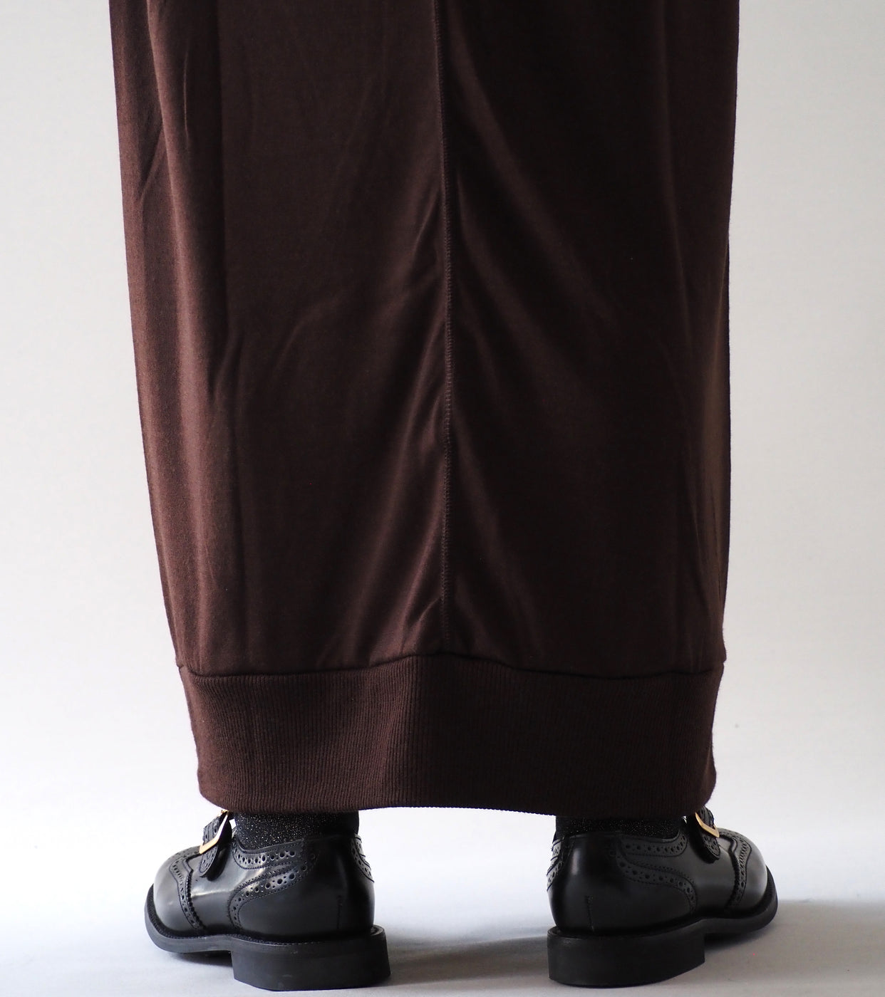 ALWEL WOOL JERSEY LONG SLEEVE DRESS , Dark Brown