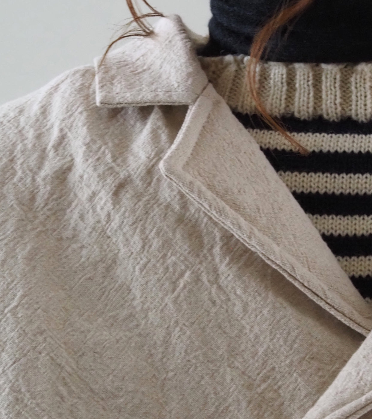 Yarmo  キルティング ダブルブレステッド ワークジャケット , Natural