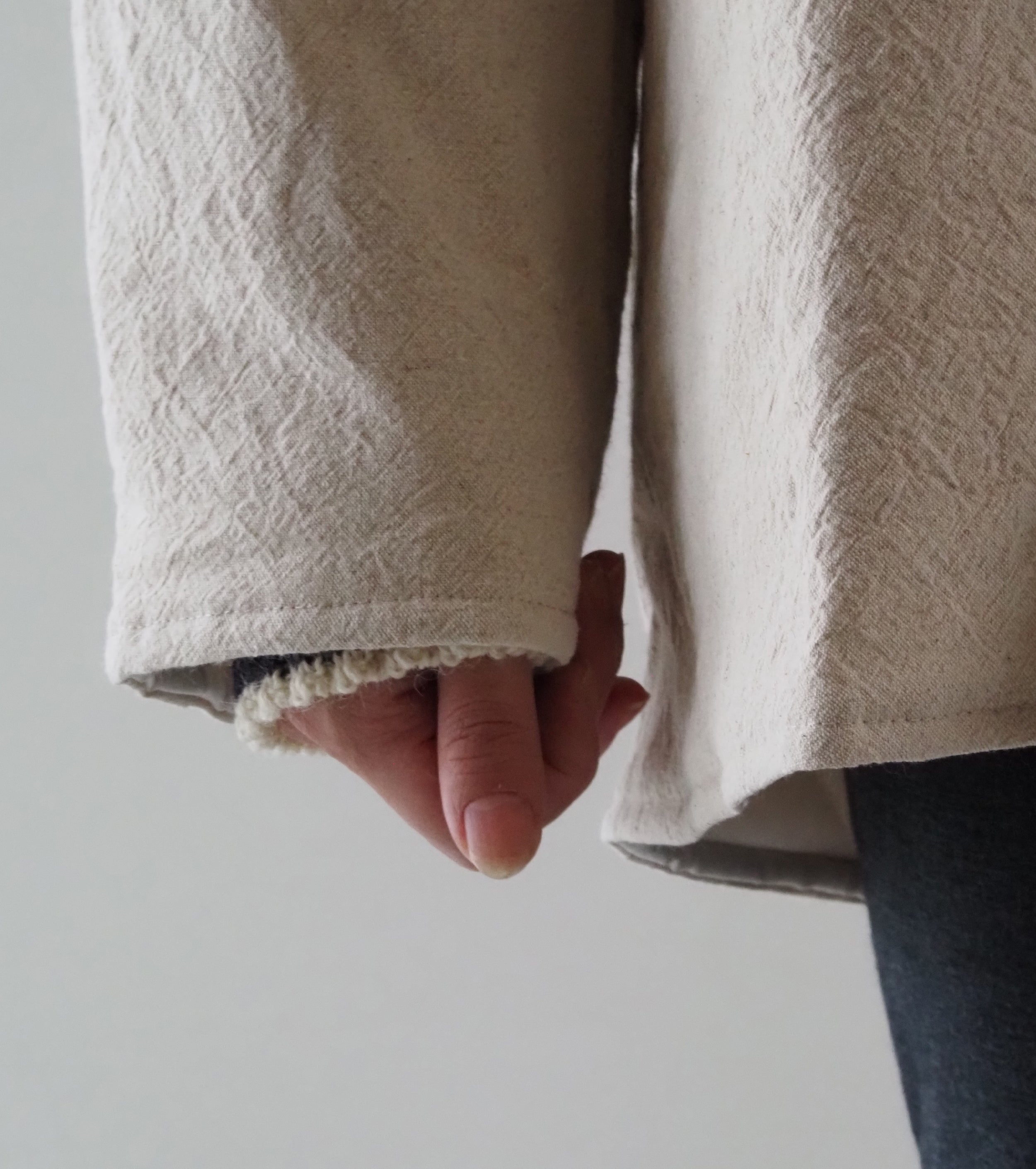 Yarmo  キルティング ダブルブレステッド ワークジャケット , Natural