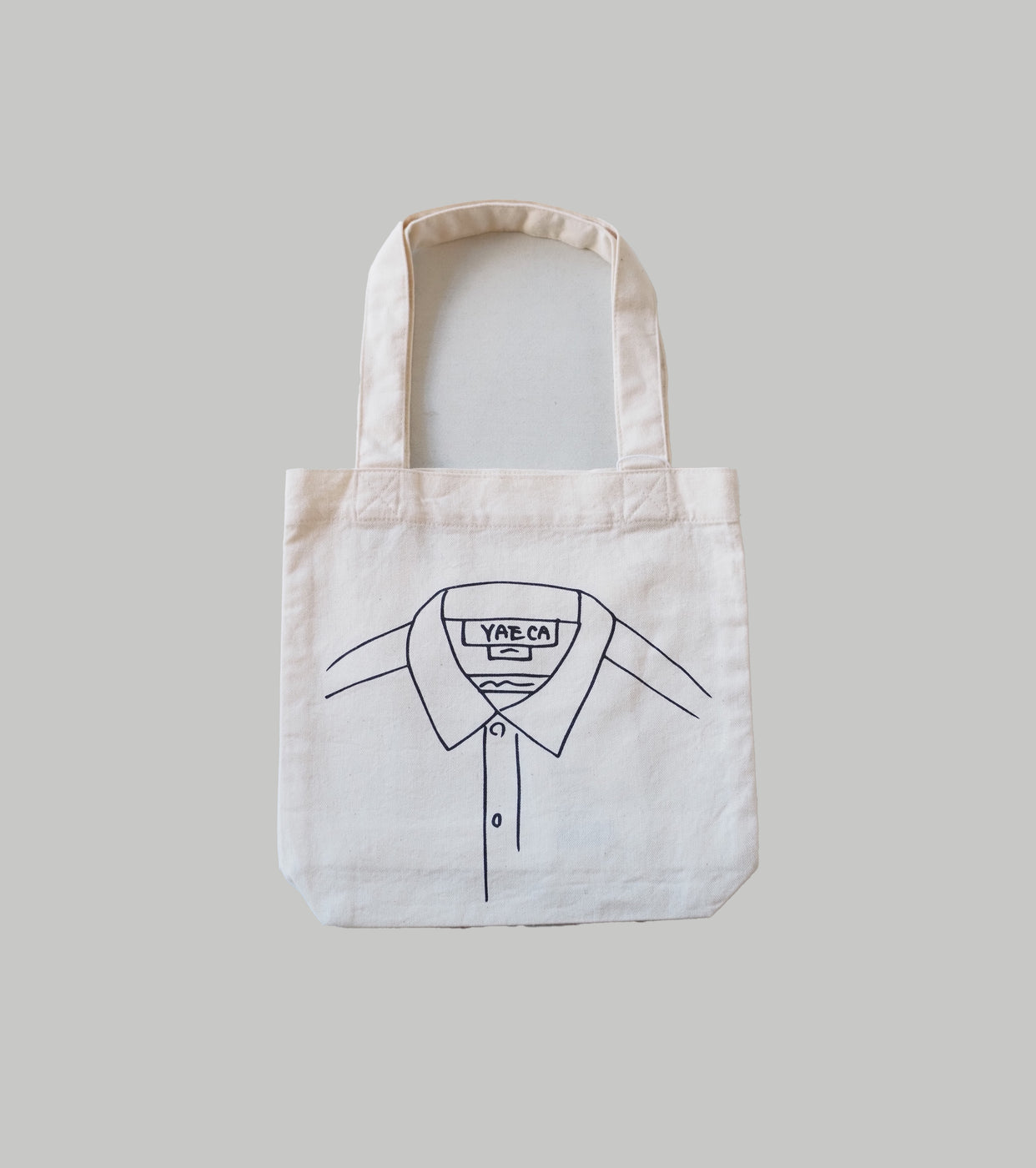 YAECA プリントバッグ S (SHIRTS) , Natural