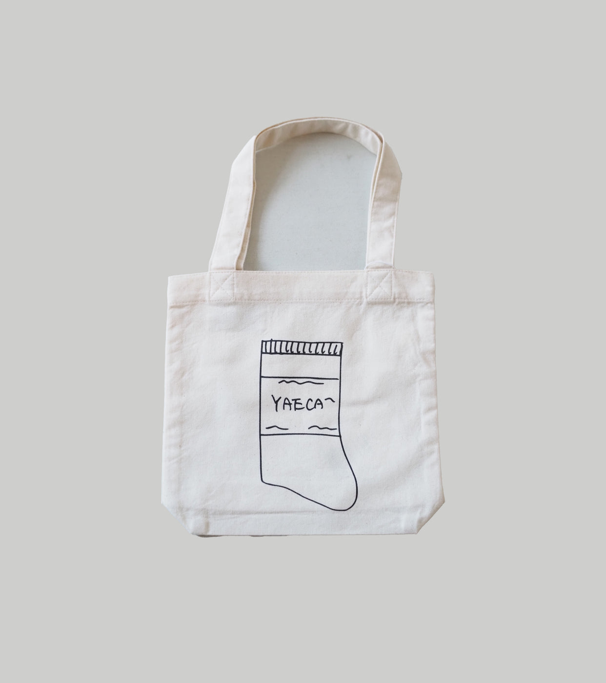 YAECA プリントバッグ S (SOCKS) , Natural