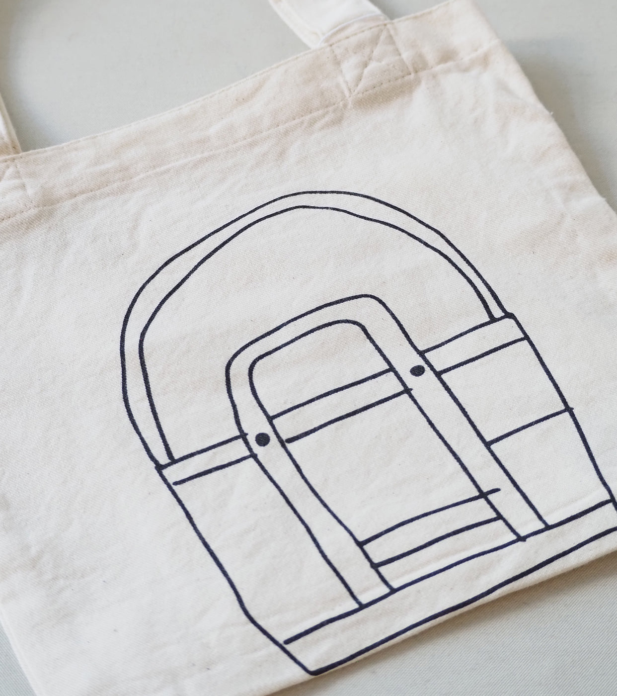 YAECA プリントバッグ S (TOOL BAG) , Natural