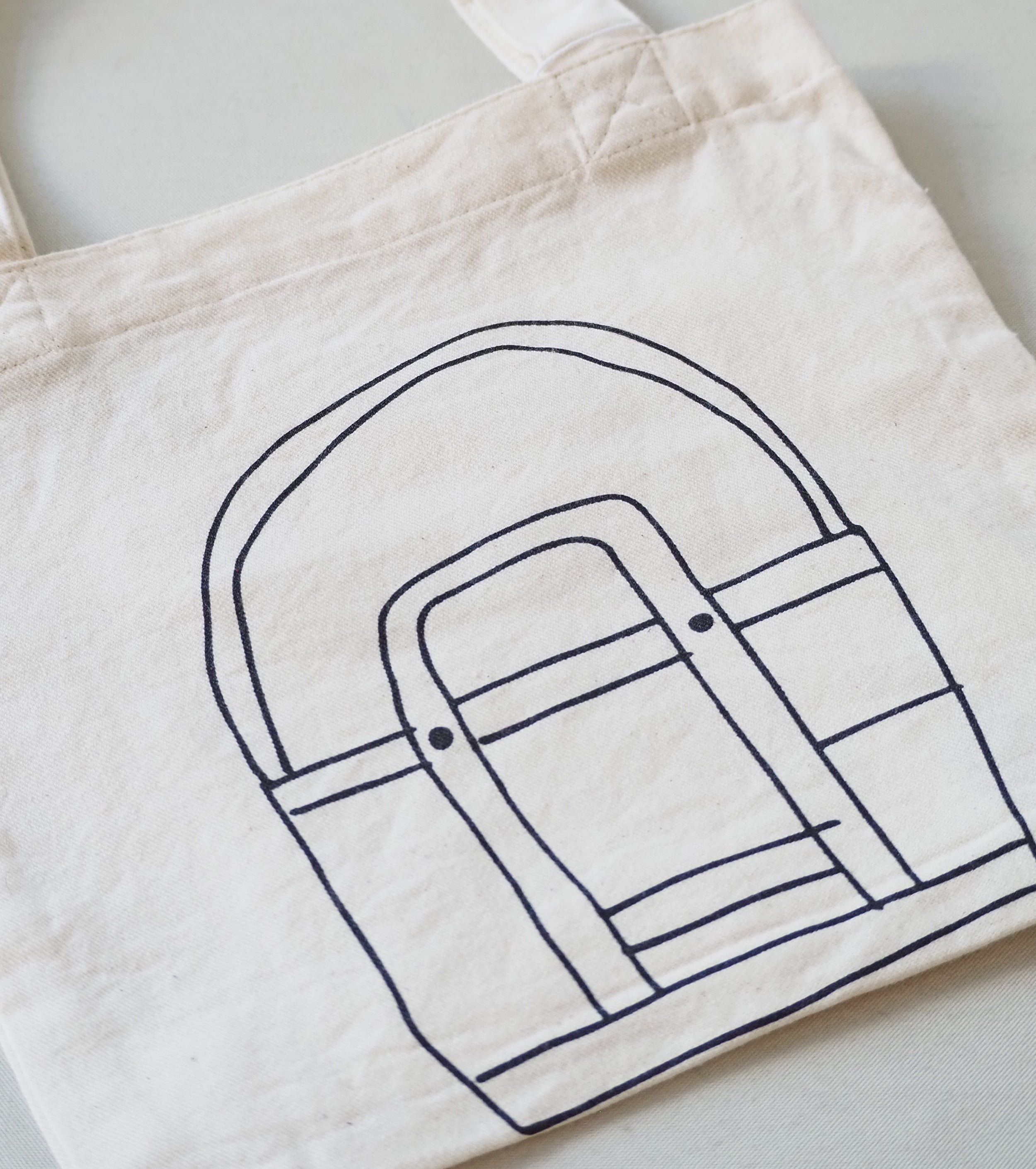 YAECA プリントバッグ S (TOOL BAG) , Natural