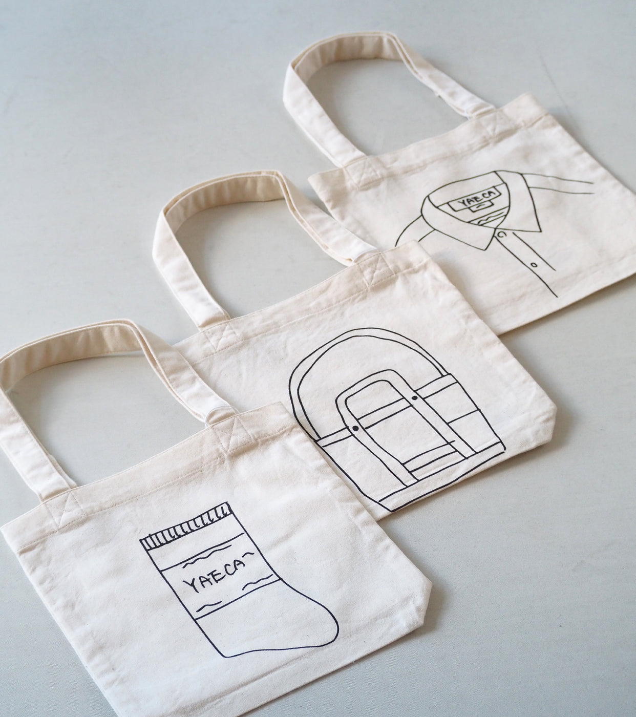 YAECA プリントバッグ S (TOOL BAG) , Natural