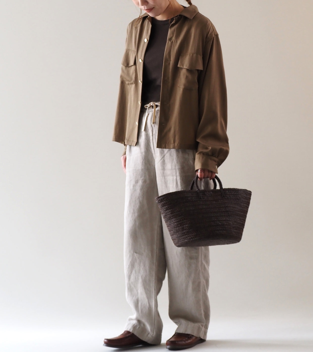Oblada ボウリング シャツ , Khaki