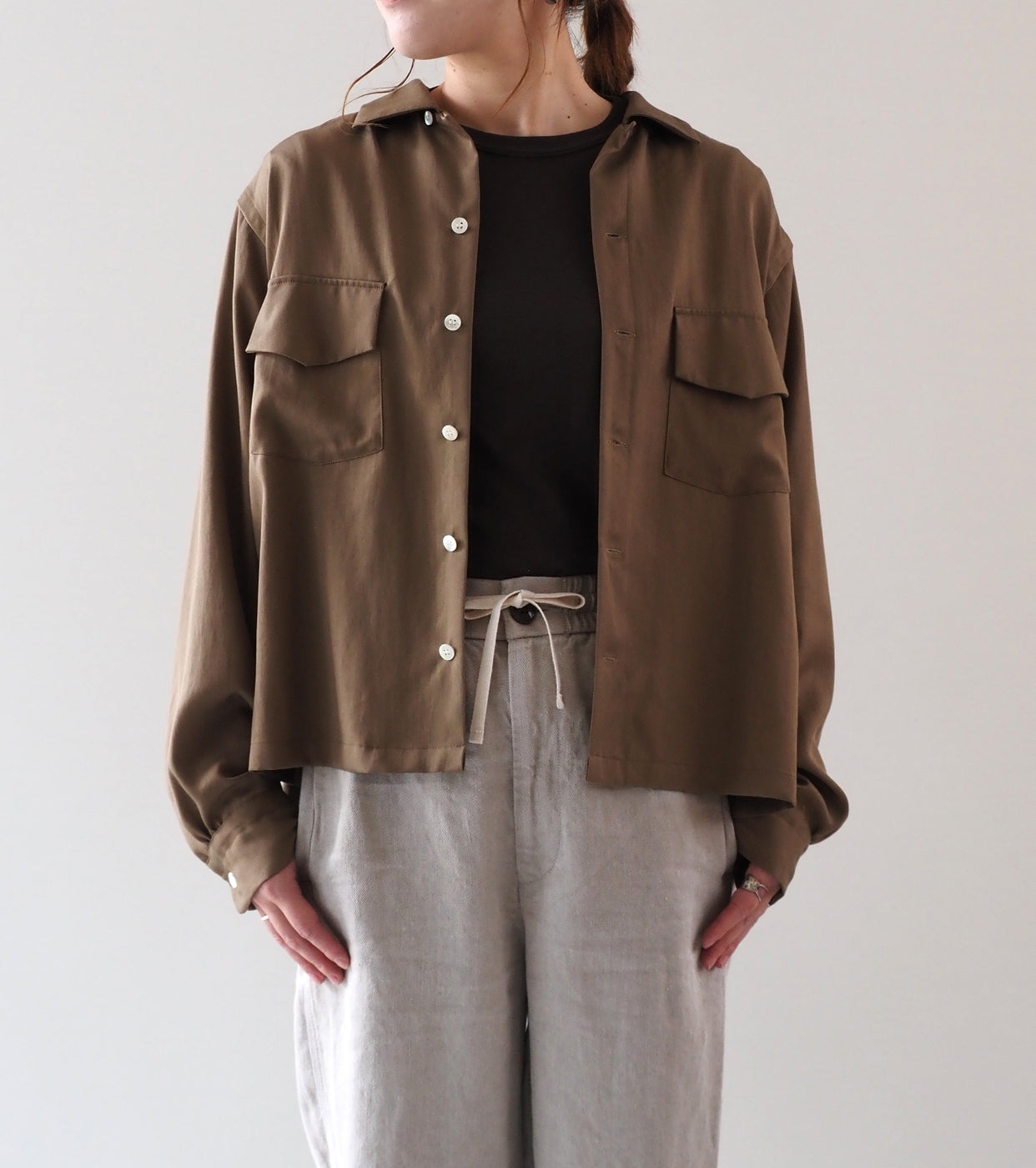 Oblada ボウリング シャツ , Khaki