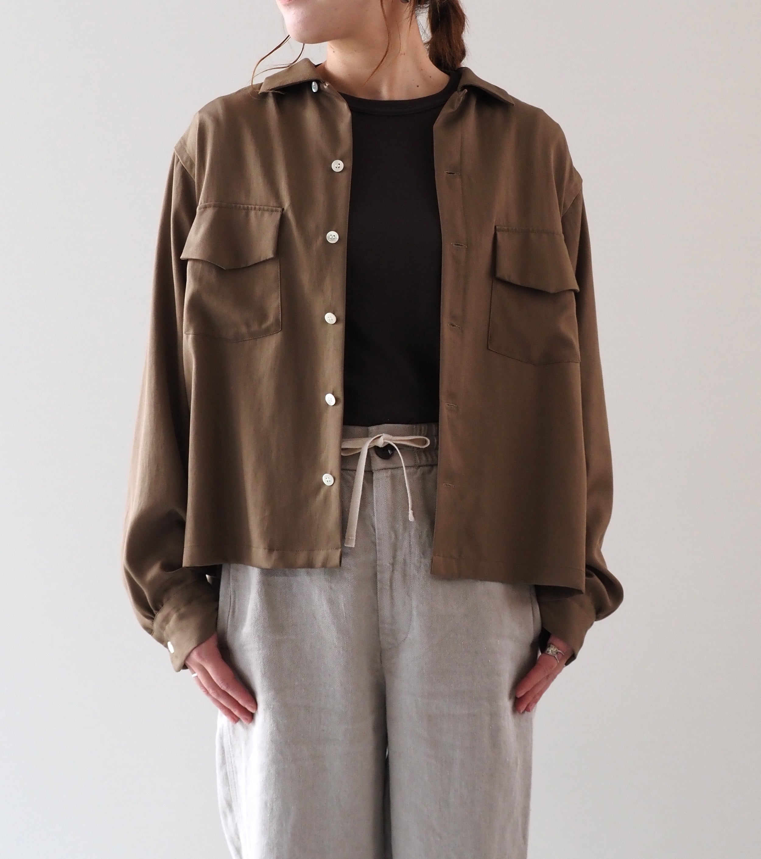 Oblada ボウリング シャツ , Khaki