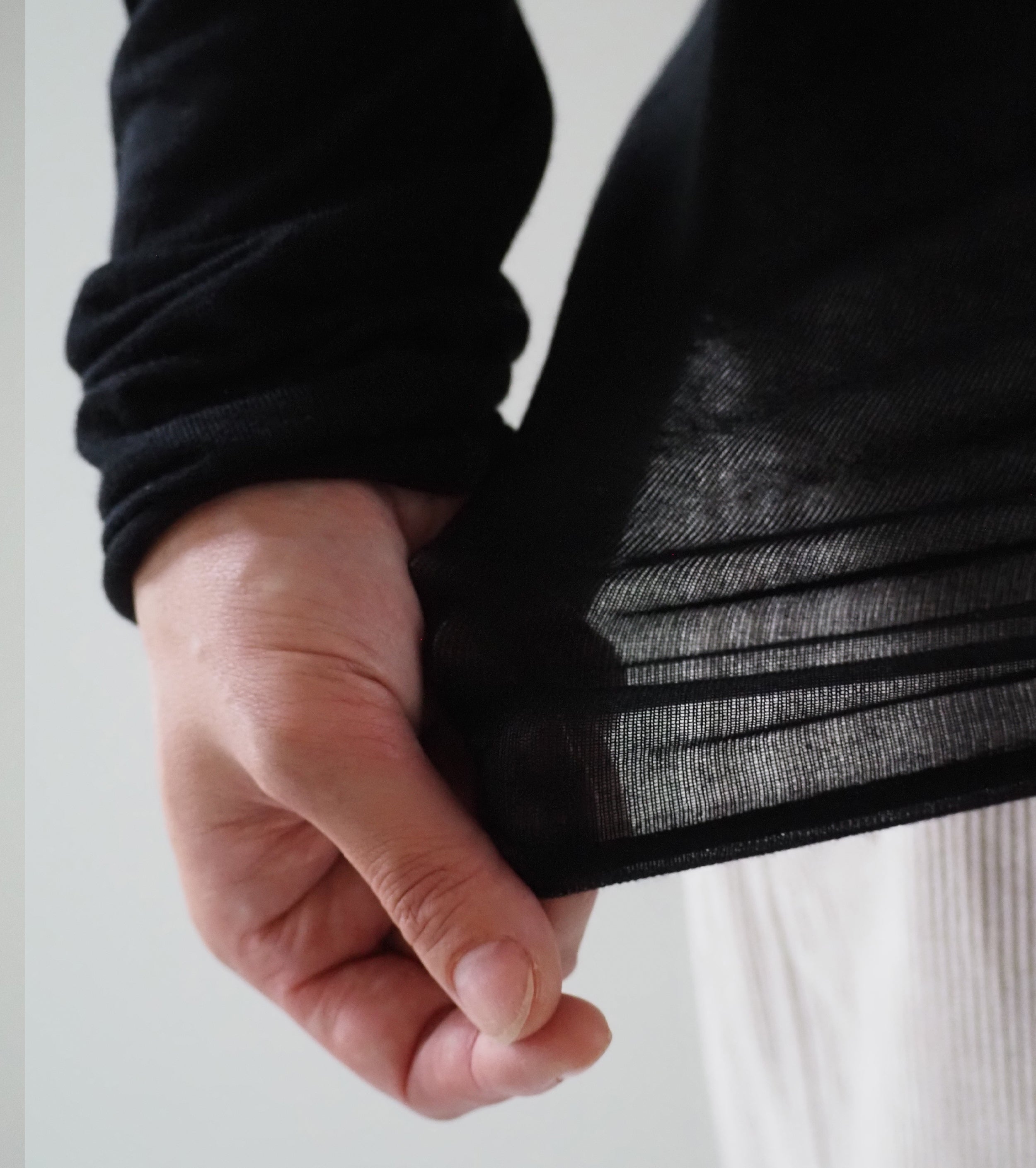 ALWEL シアー リブトップ , Black