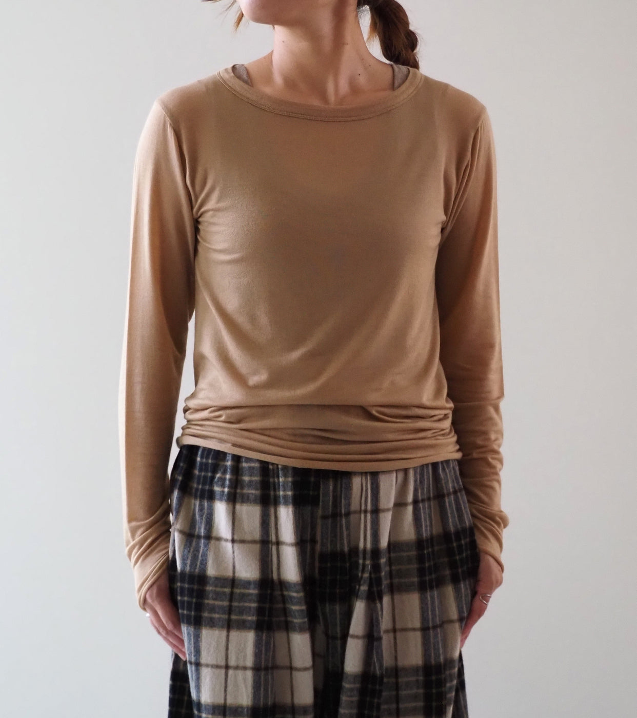 ALWEL シアー リブトップ , Dijon