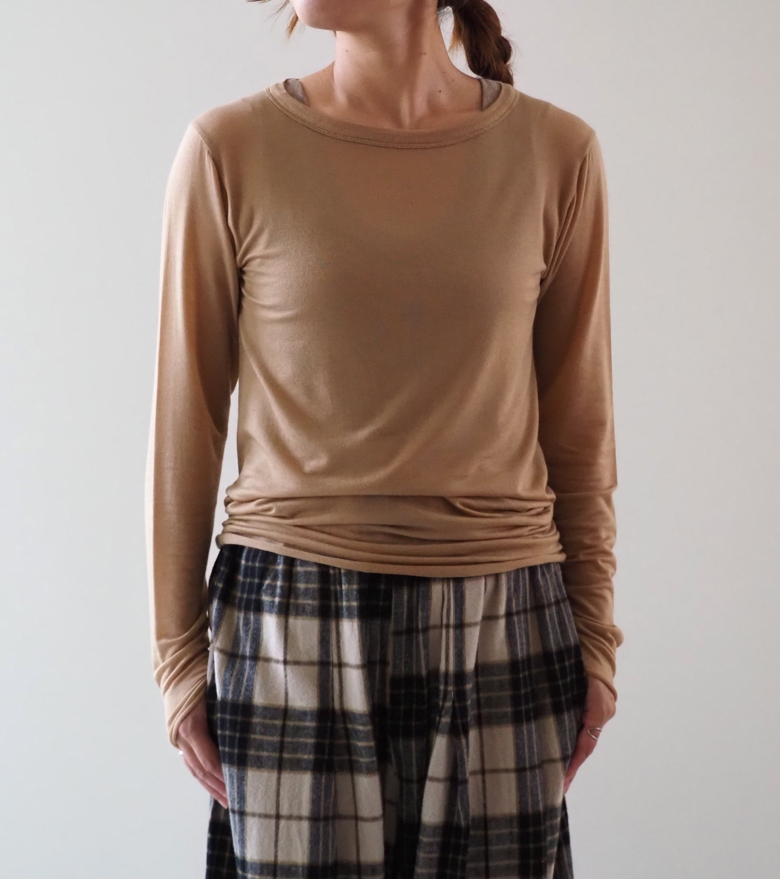 ALWEL シアー リブトップ , Dijon