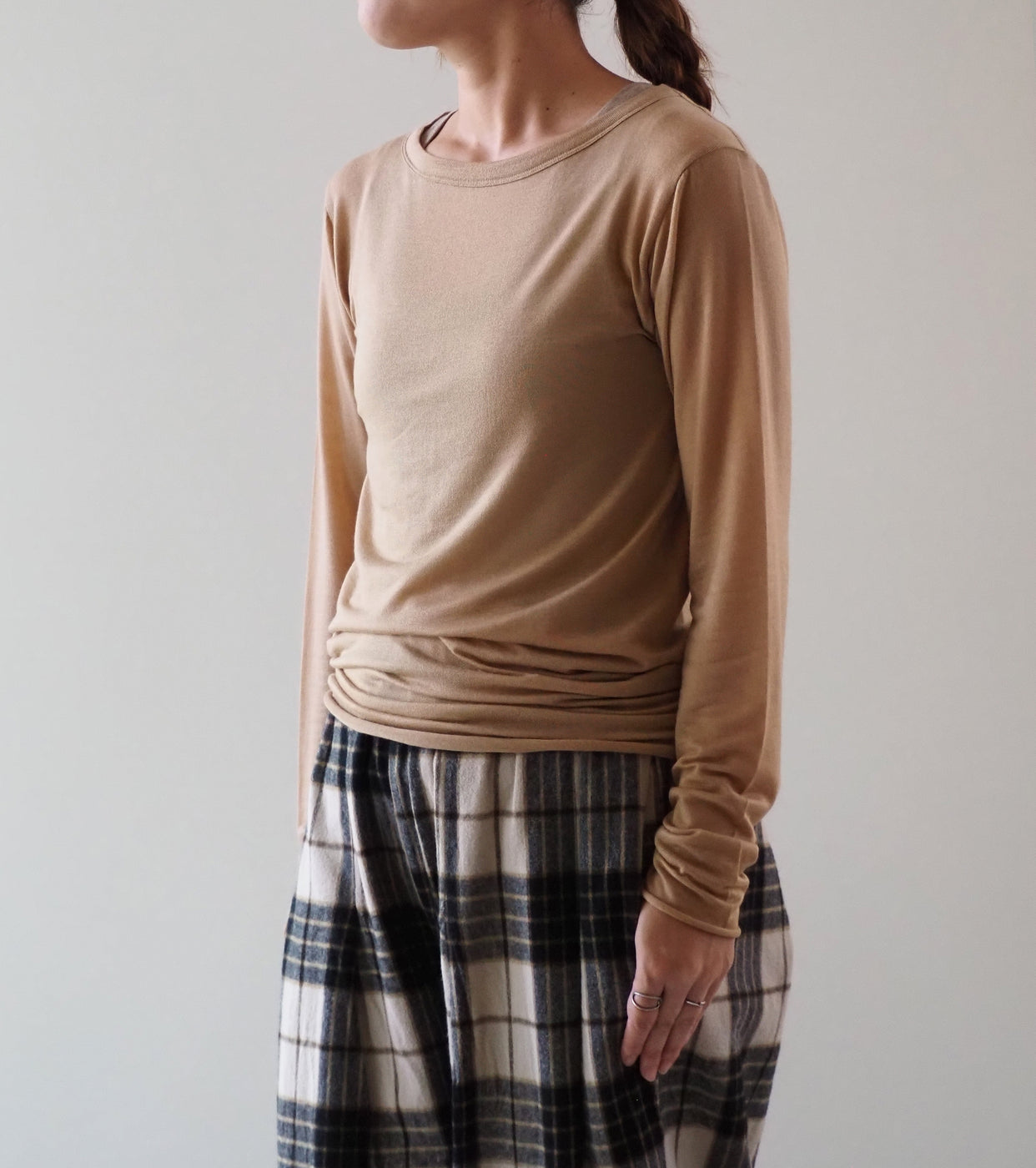 ALWEL シアー リブトップ , Dijon