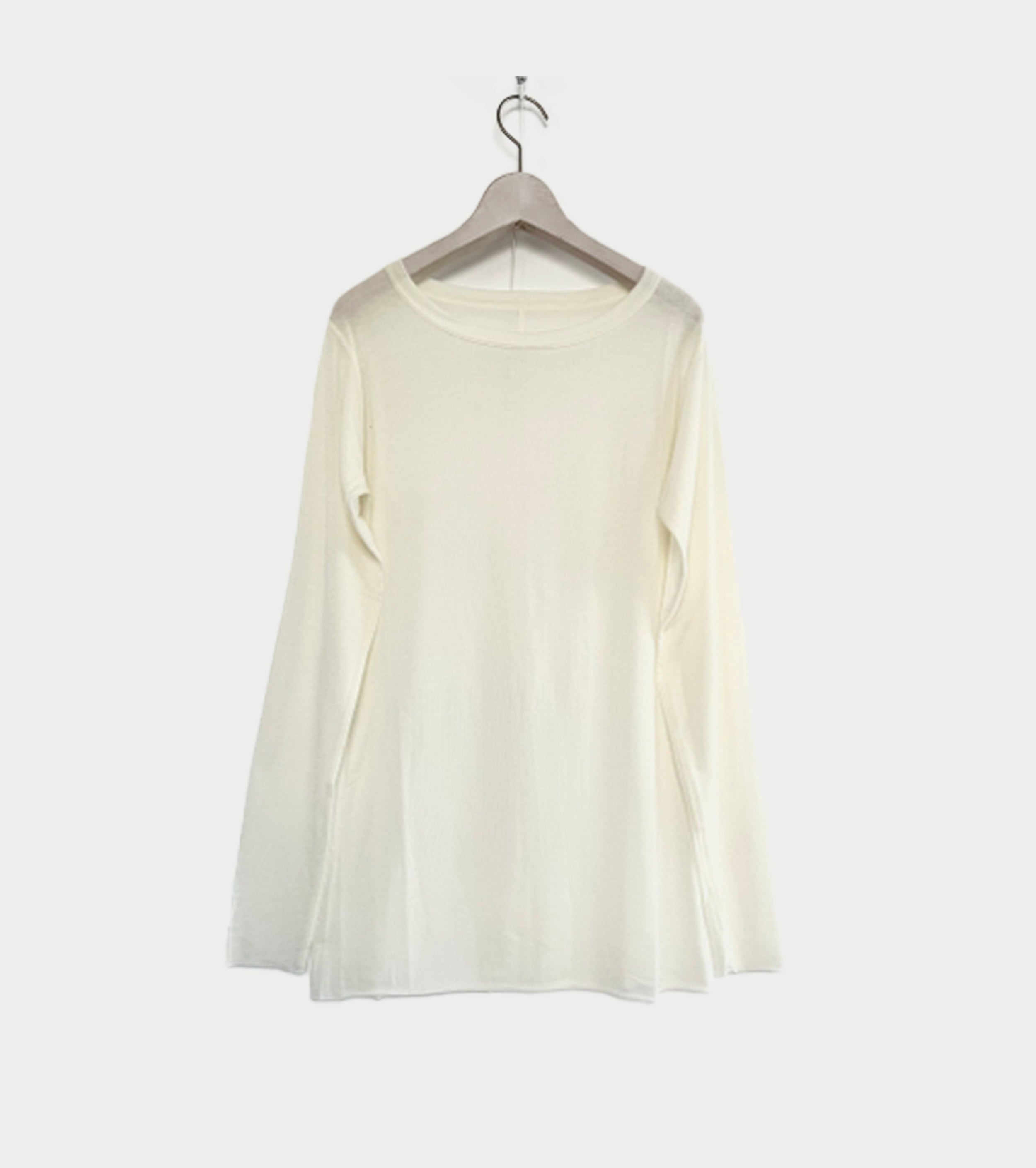 ALWEL Sheer Rib Top , Off White