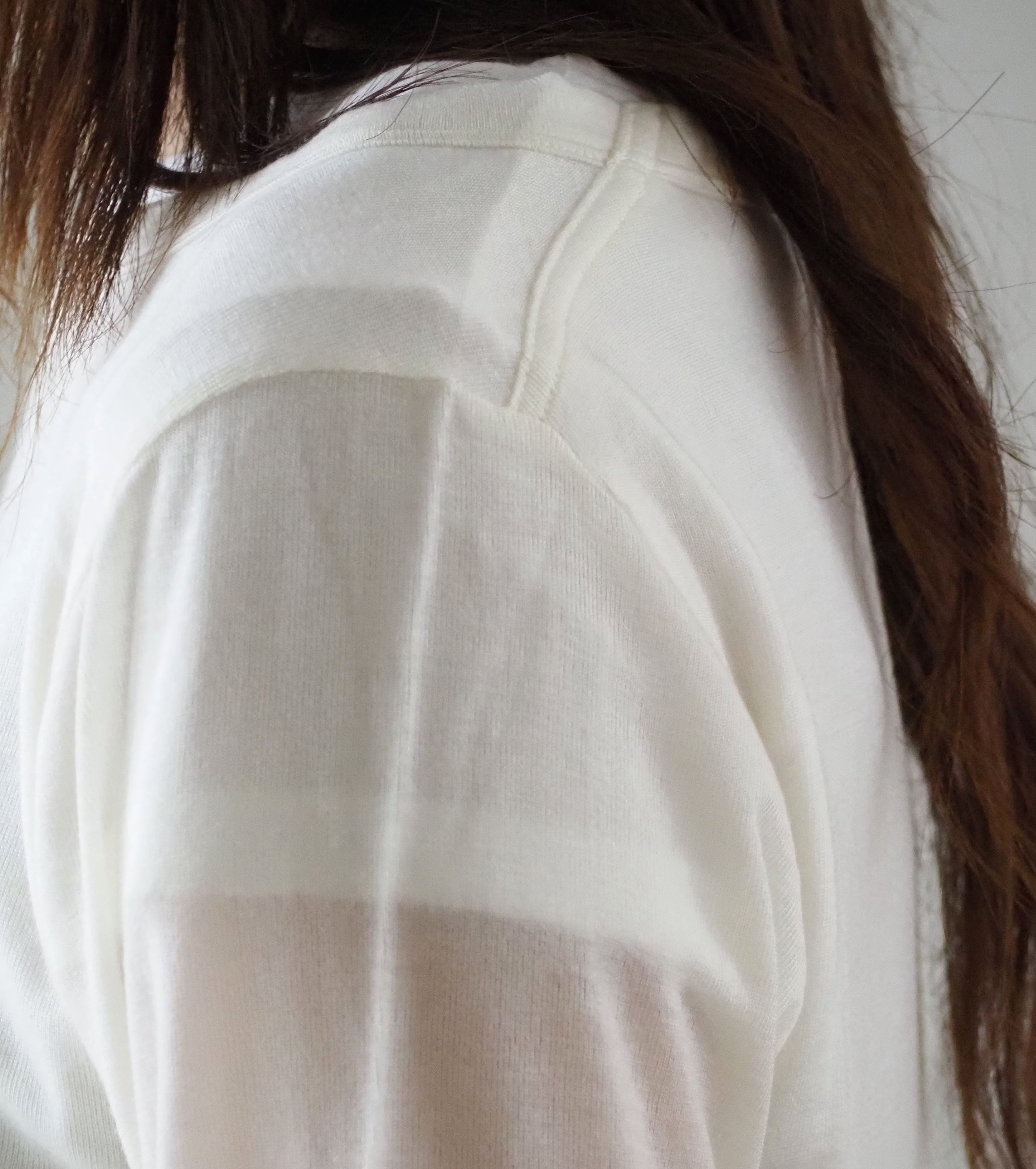 ALWEL Sheer Rib Top , Off White