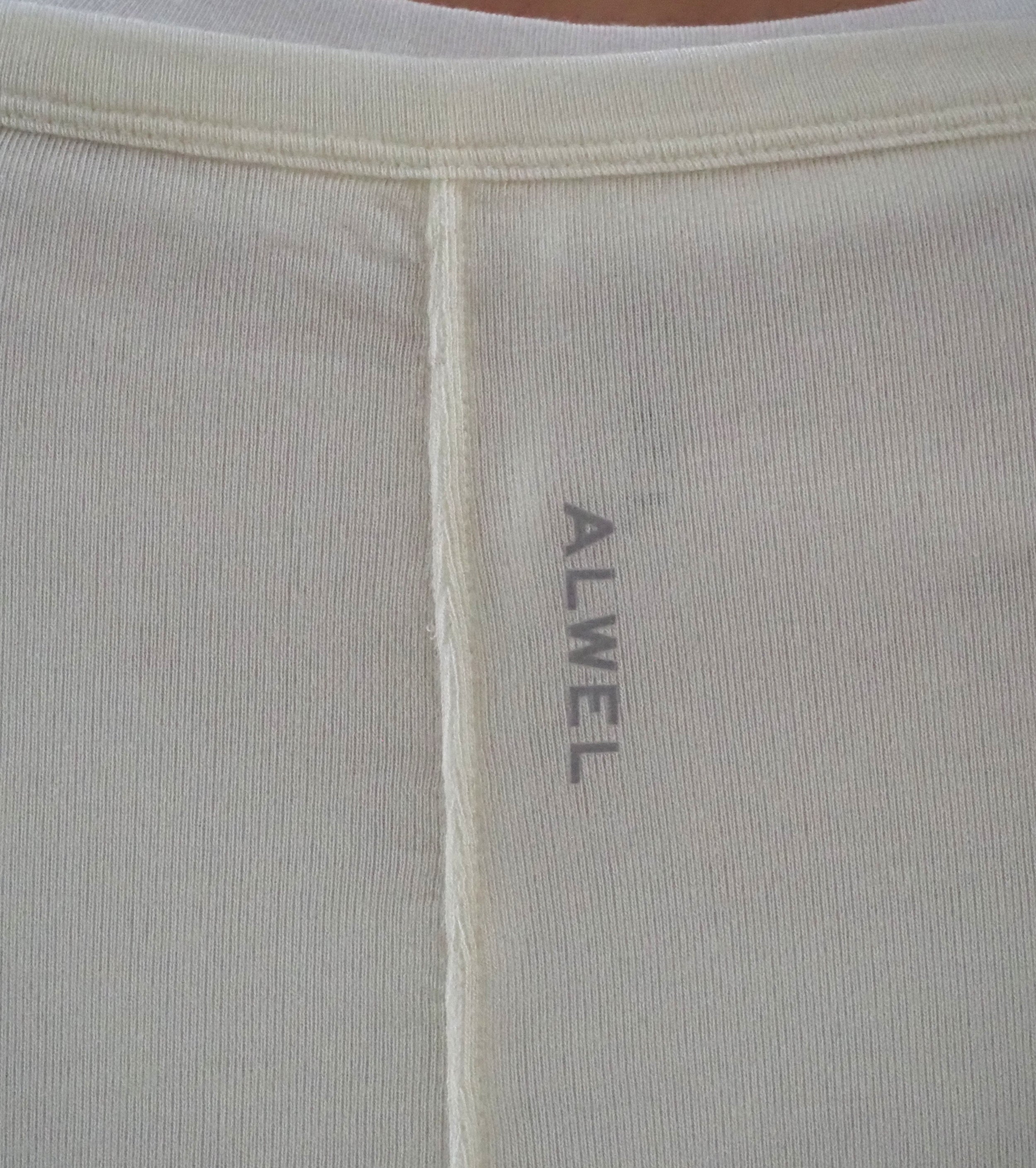 ALWEL Sheer Rib Top , Off White