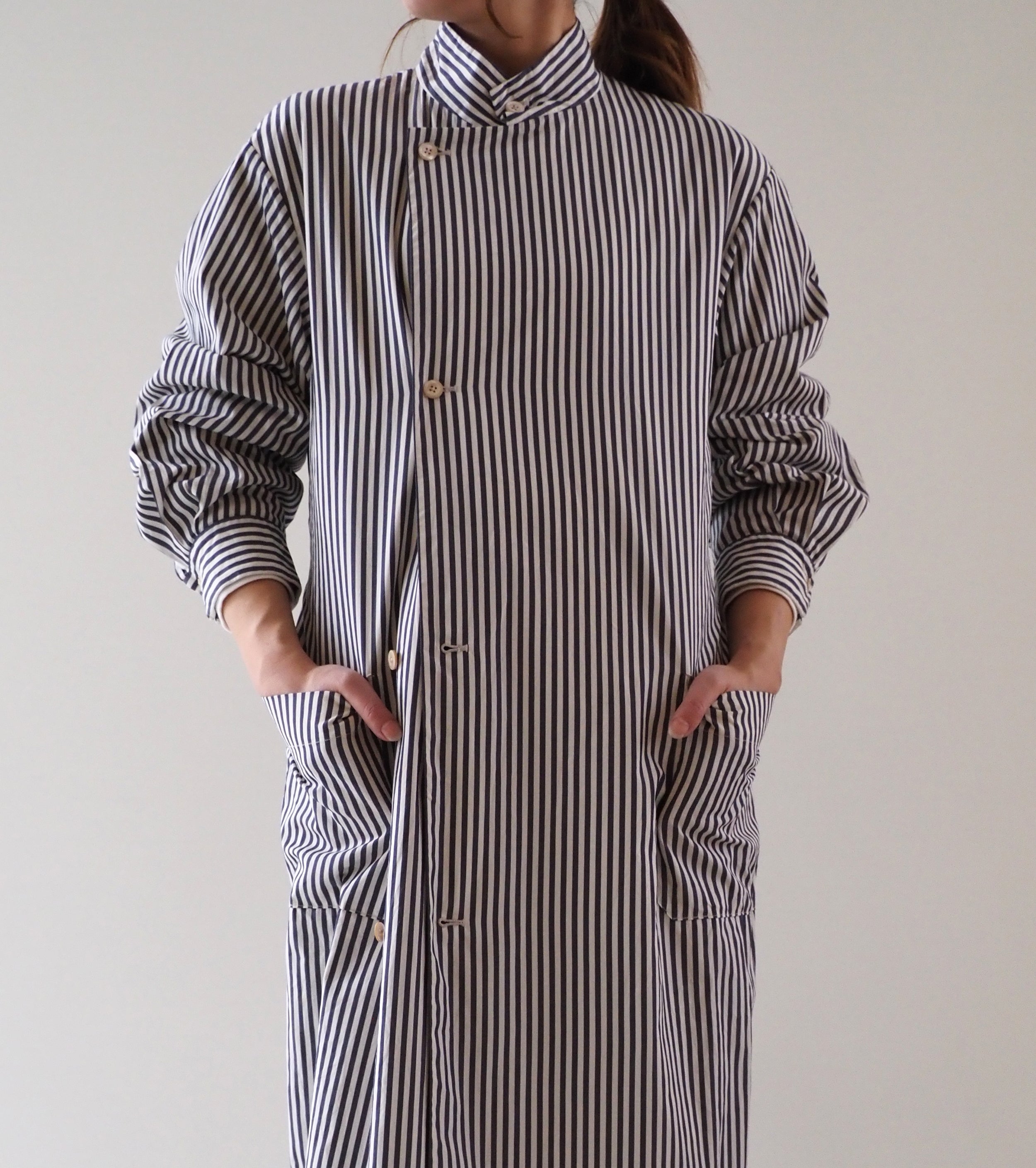 blurhms ストライプ スタンドカラー ドレス , Stripe