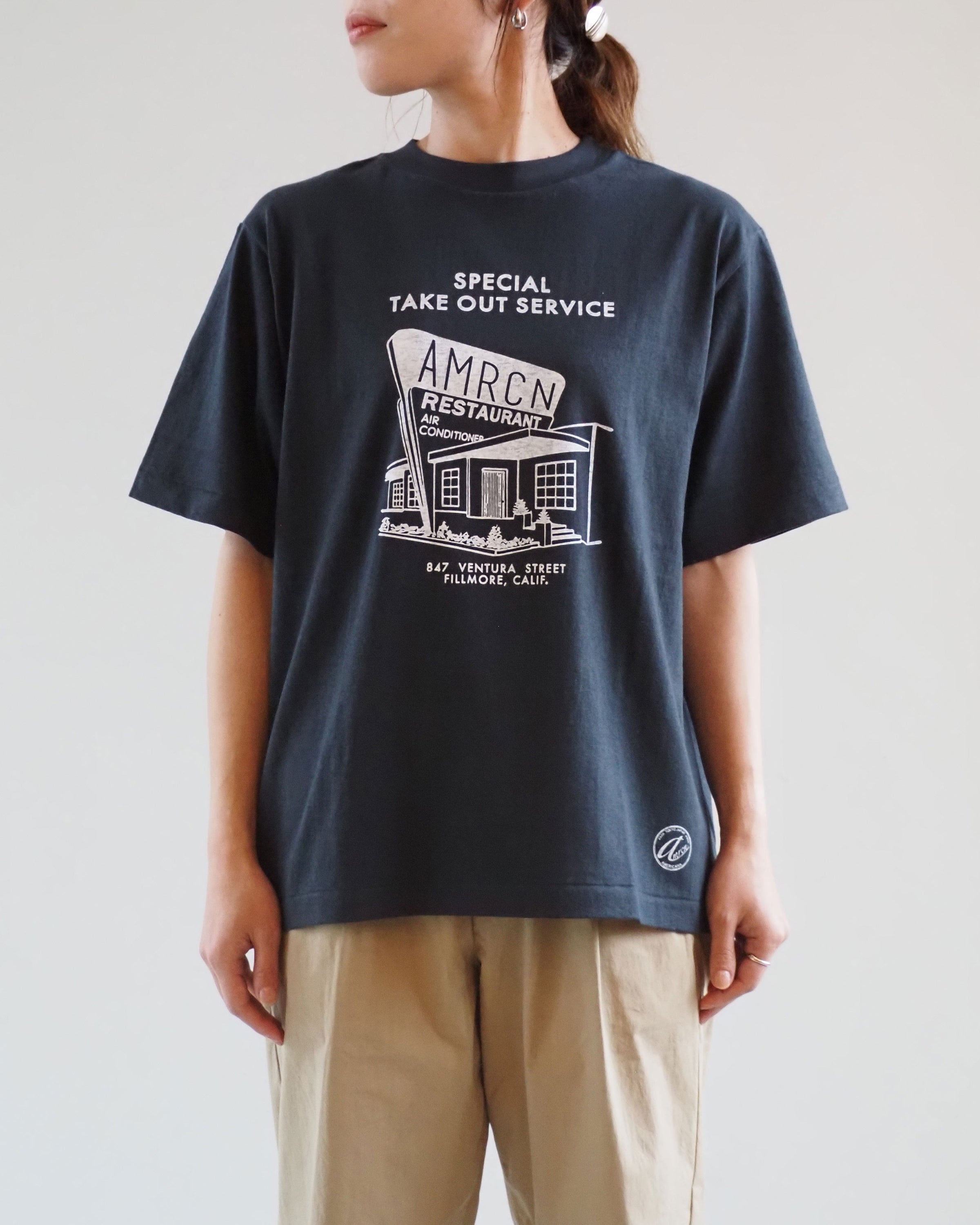 Souvenir Print Seamless Tee Shirt, Sumikuro