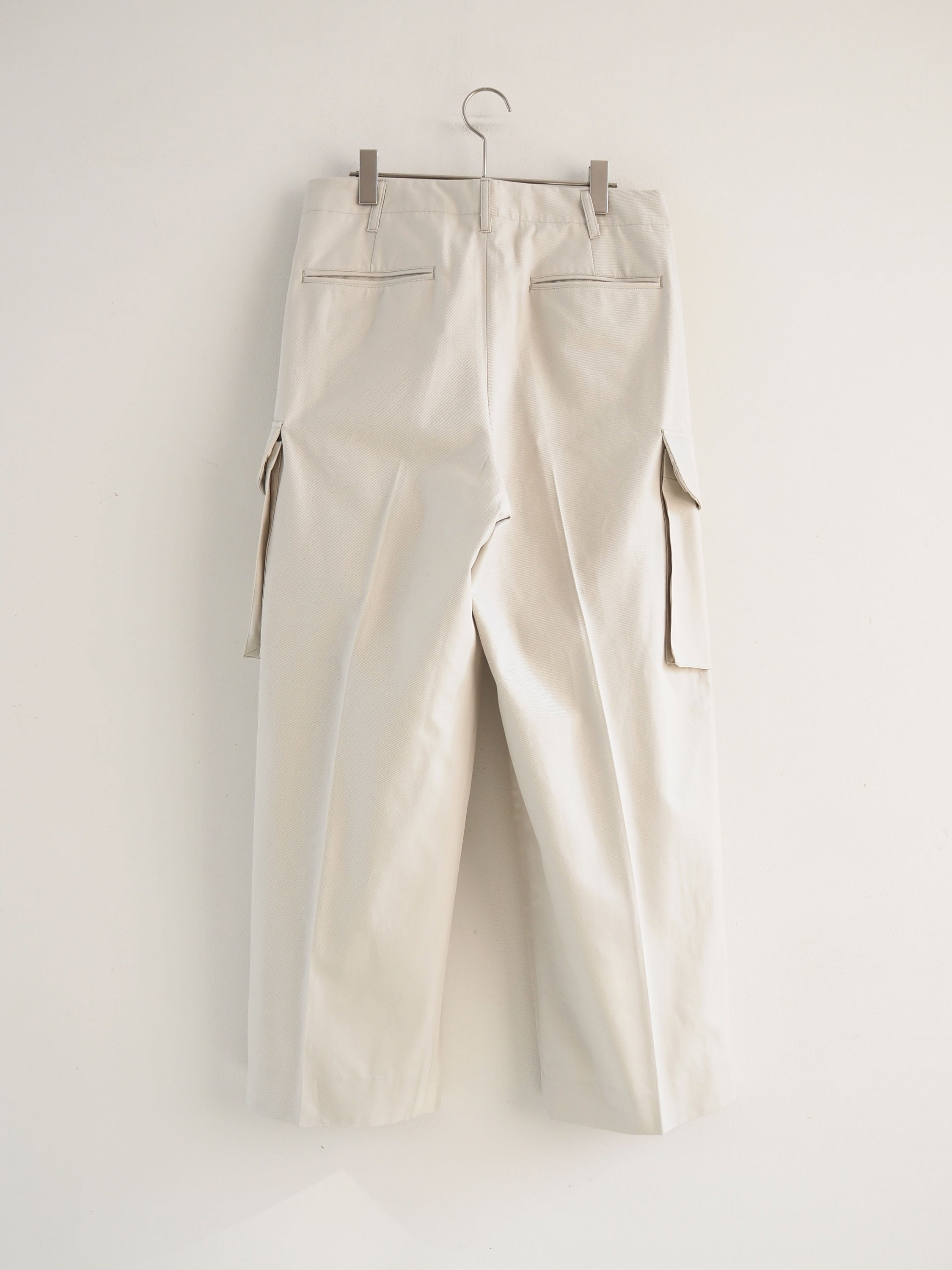 Drill Chambray Super Wide 6P Slacks, Orchid White