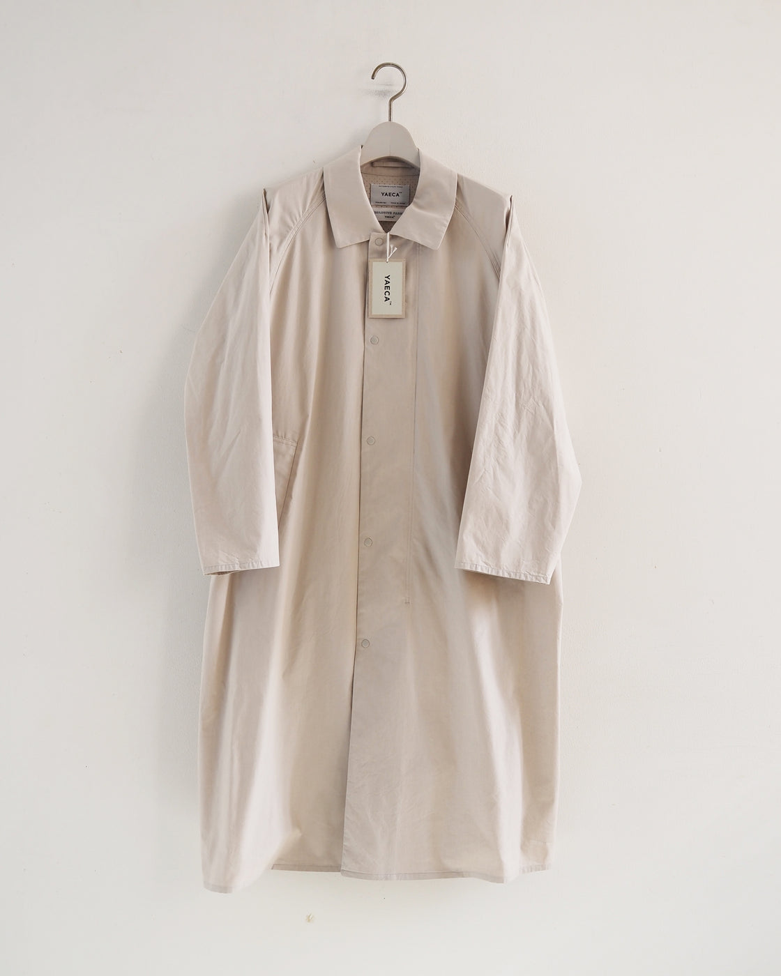 Zip and button coat, Kusaki Gray