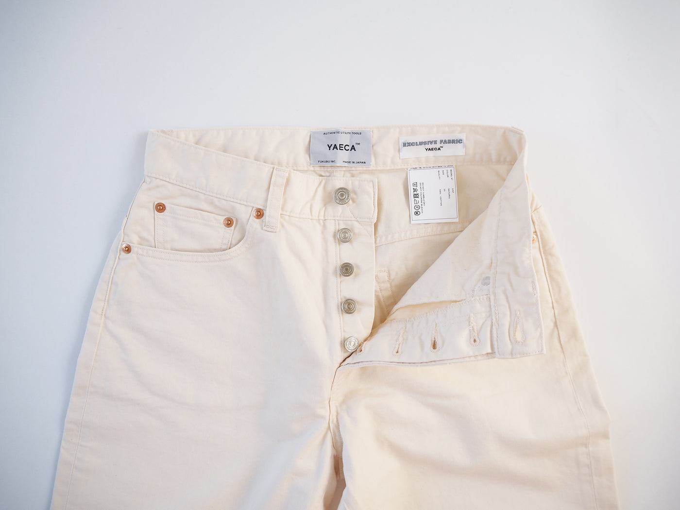 Wide tapered pants, Natural