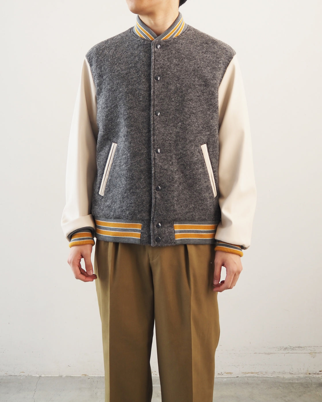 Varsity Jacket (URU TOKYO x DIGAWEL), Gray