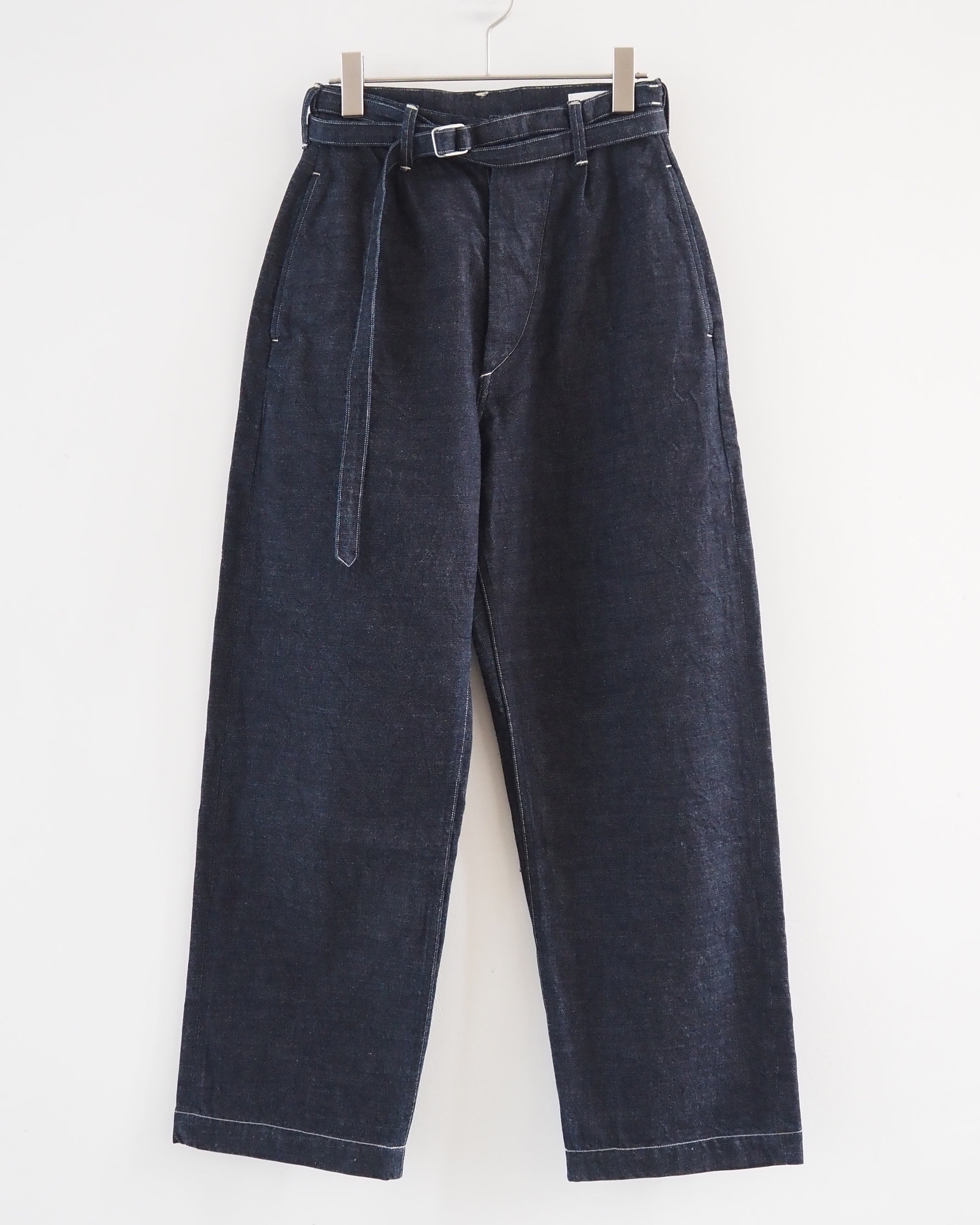 12.9oz Selvage Denim Narrow-belt Pants, Indigo