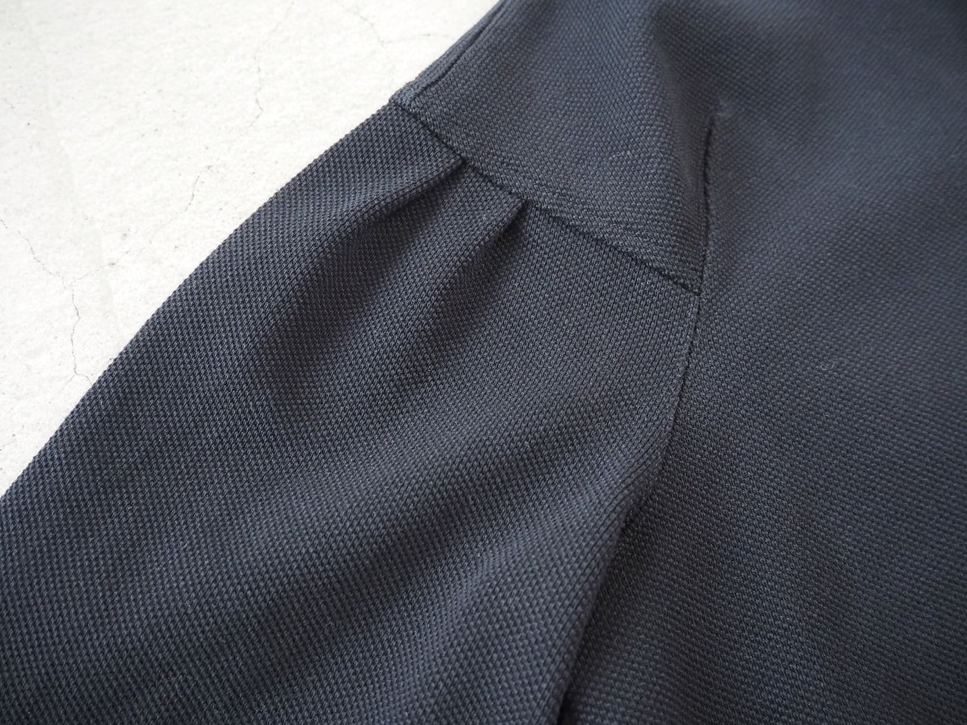 super heavy cotton pique cropped cardigan, Dark Navy