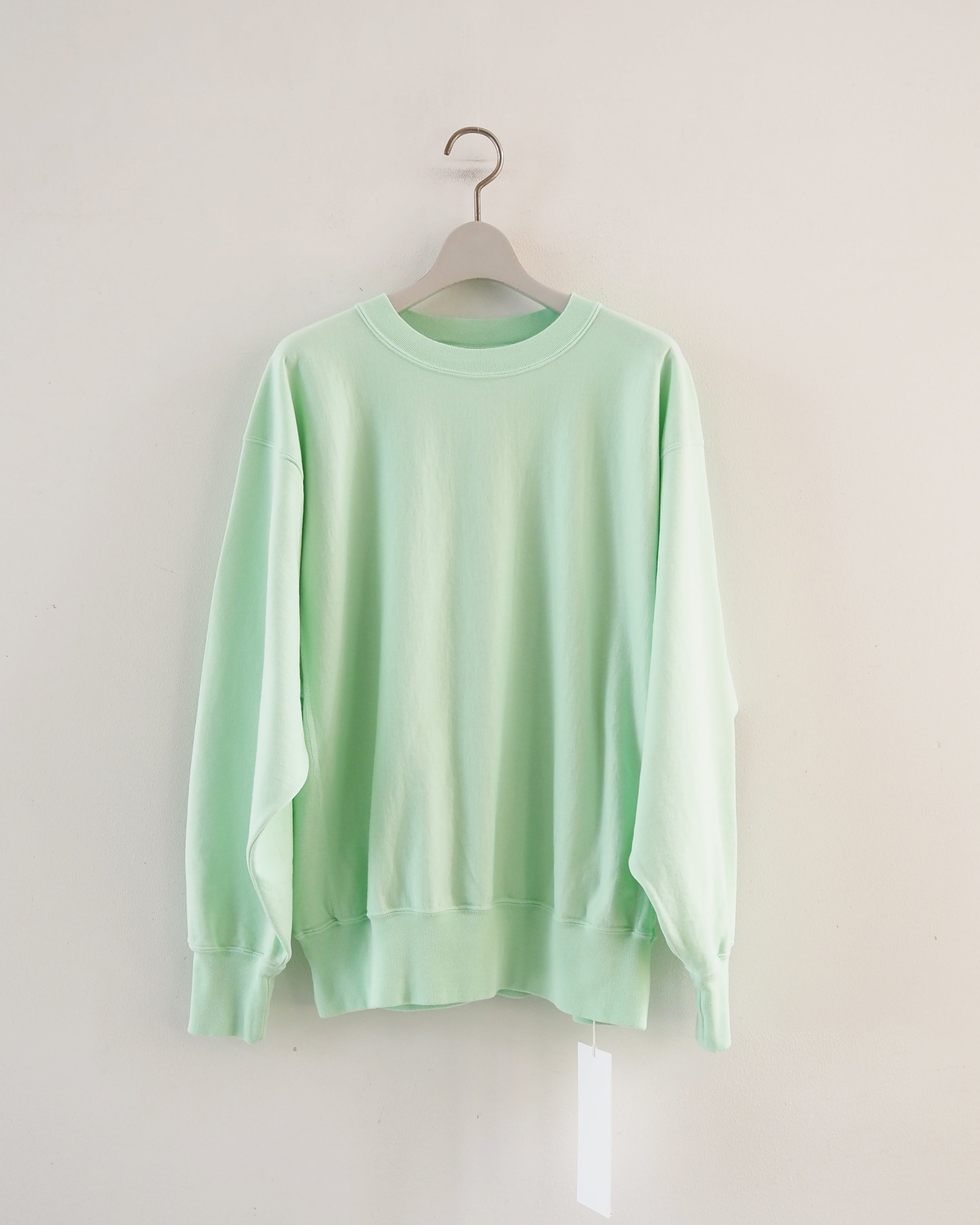 Light Sweat Crew Neck Pullover, Pale Green