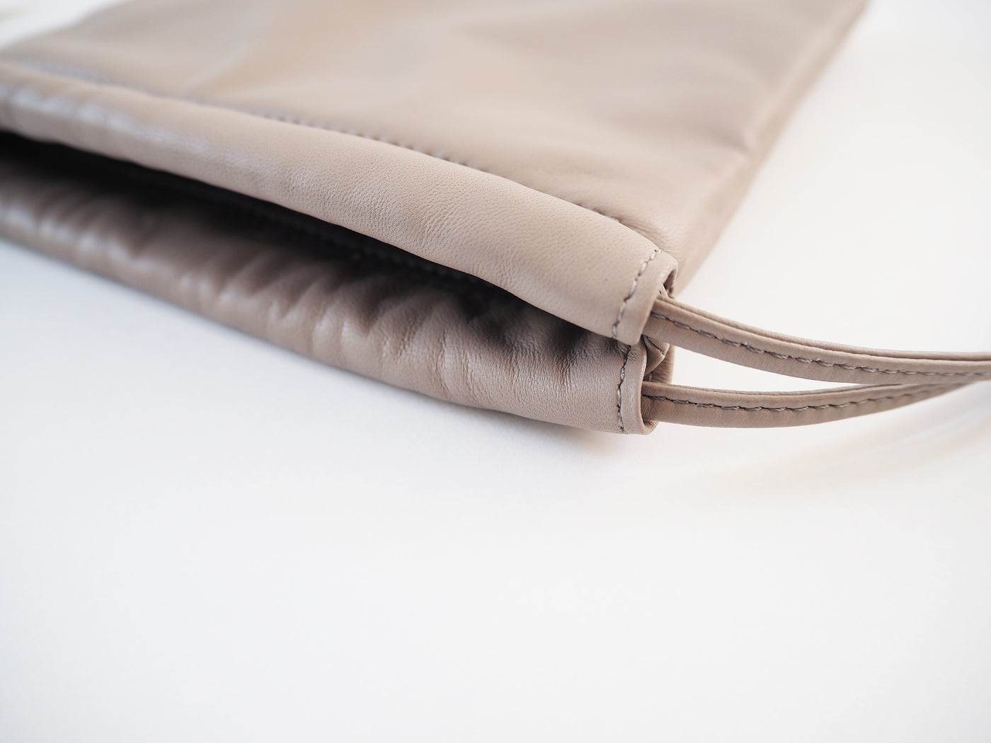 Drawstring pouch, Gray Beige