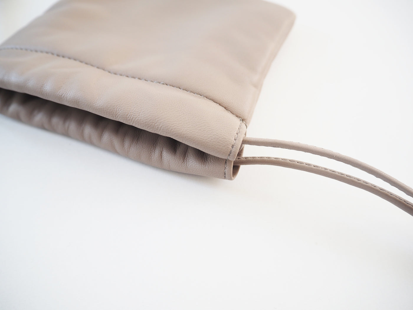 Drawstring pouch, Gray Beige